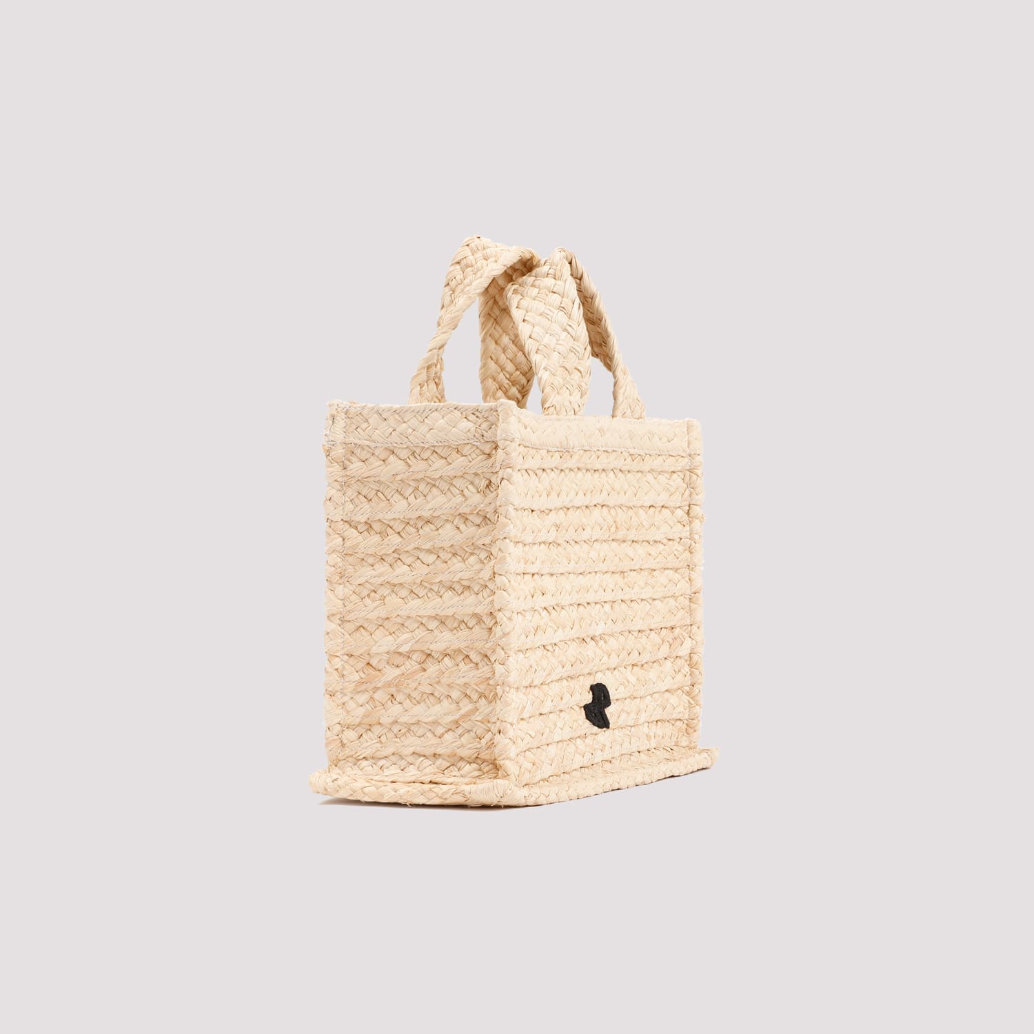 Shop Patou Small Jp Tote In Raffia In V Vanilla