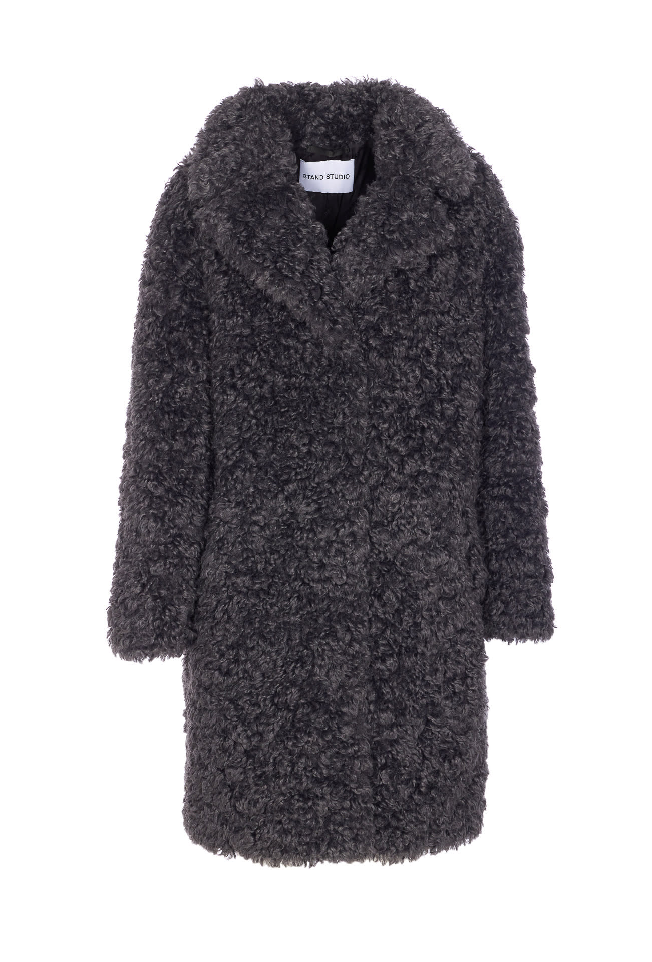 Stand Studio Camille Cocoon Coat In Gray