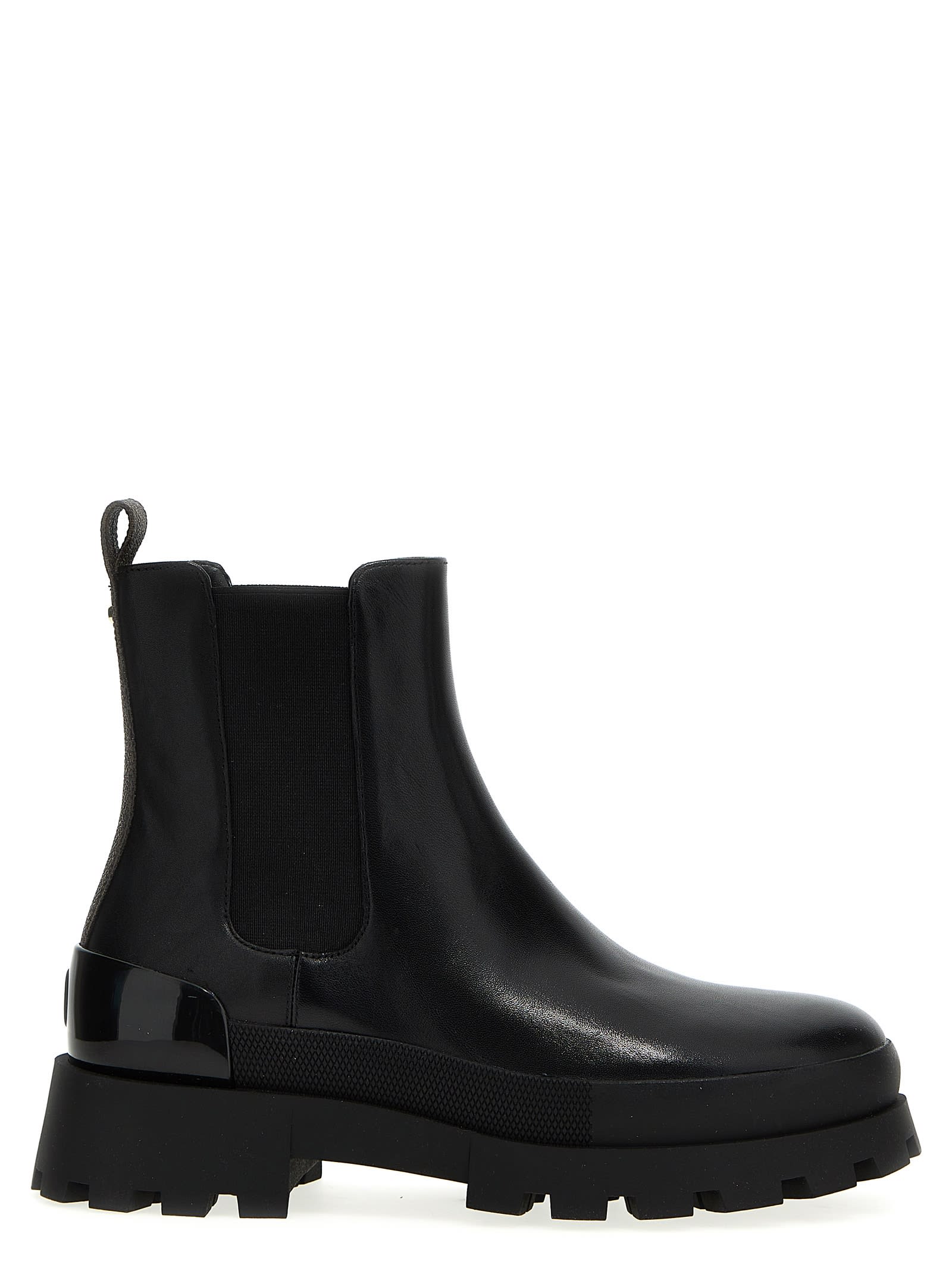 MICHAEL KORS CLARA LEATHER ANKLE BOOTS