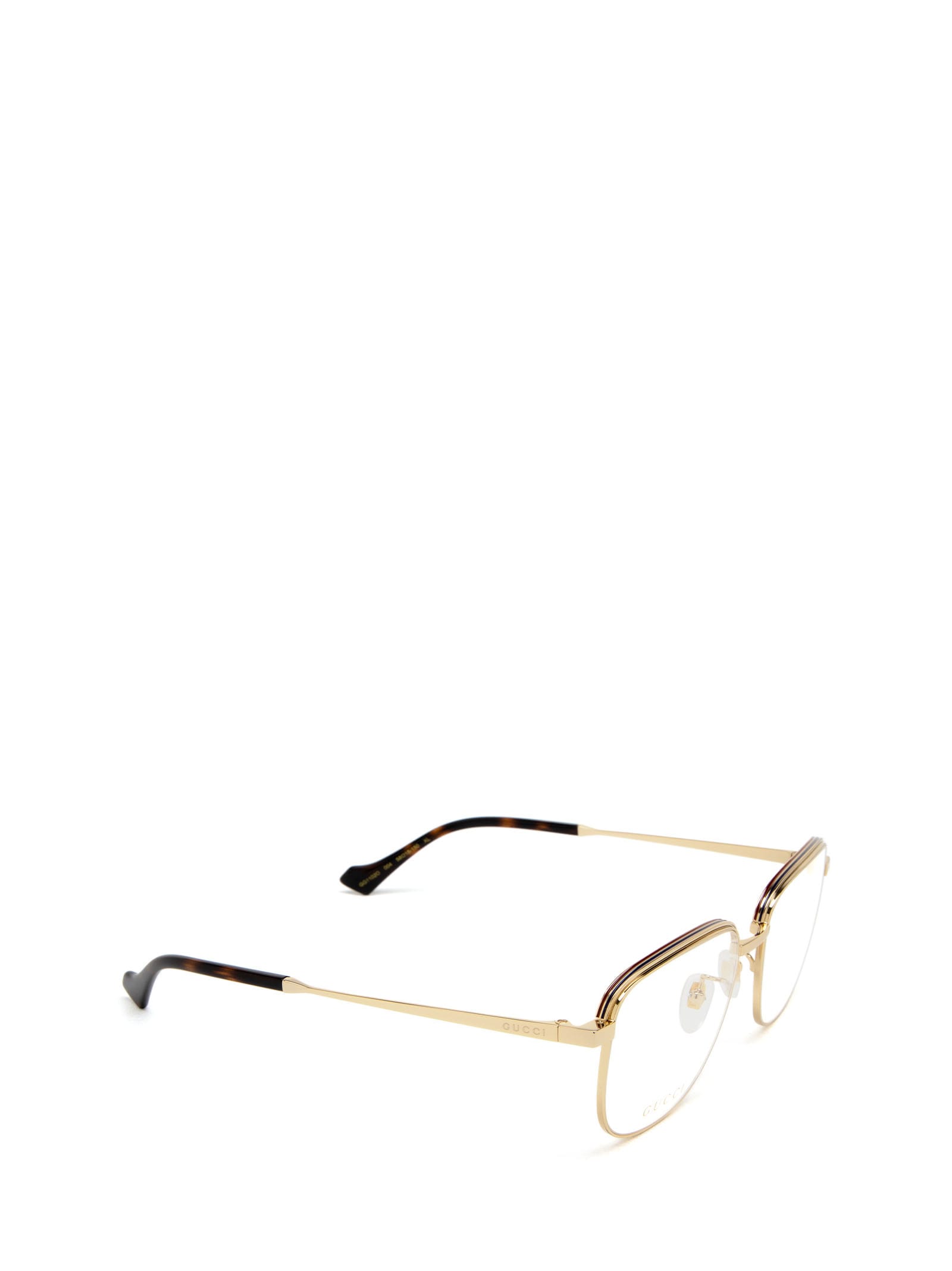 Shop Gucci Gg1102o Gold Glasses