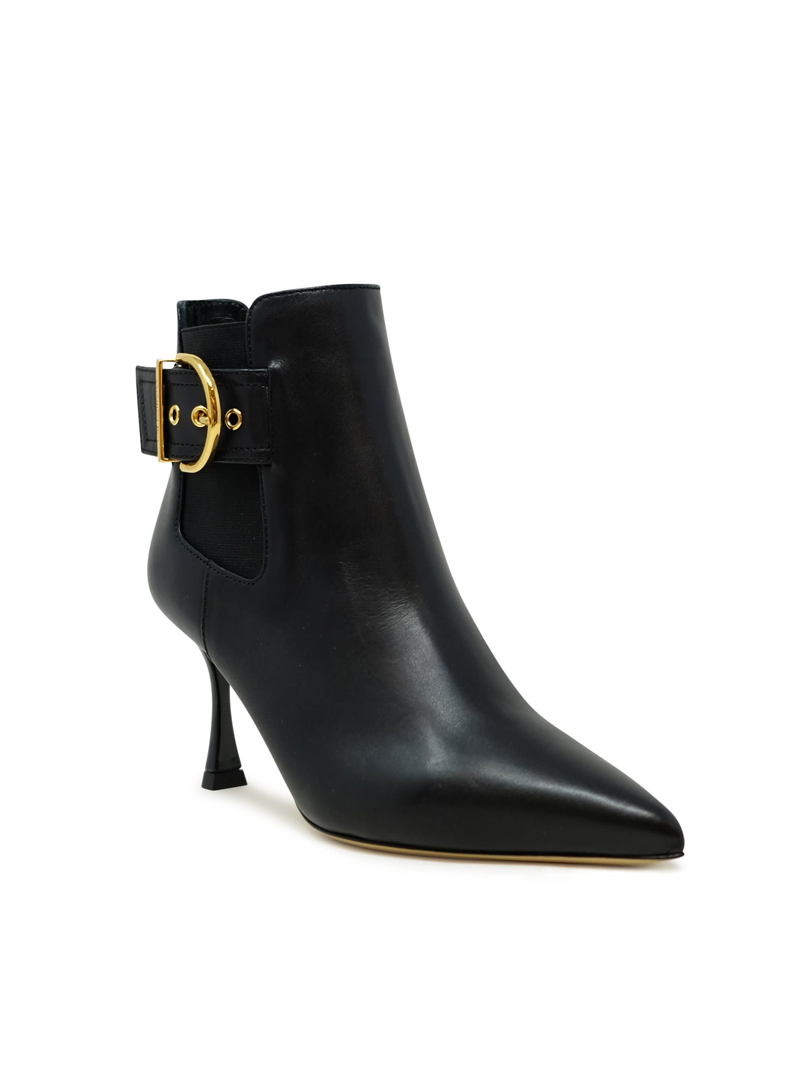 Black Leather Ankle Boots