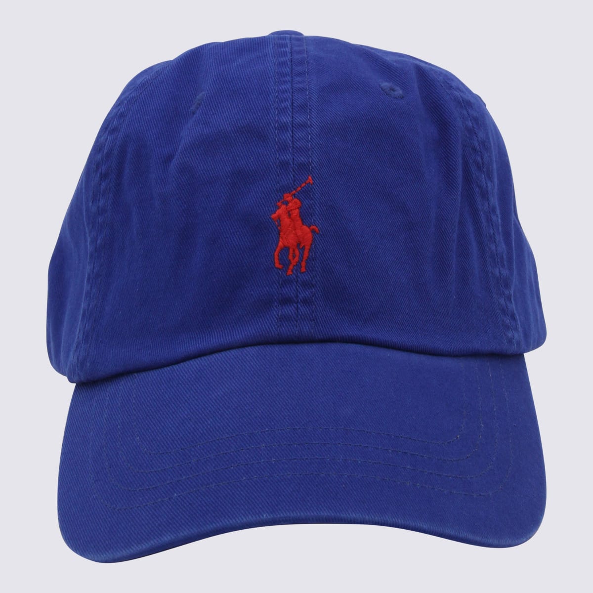 Shop Polo Ralph Lauren Royal Blue And Red Cotton Baseball Cap In Heritage Royal