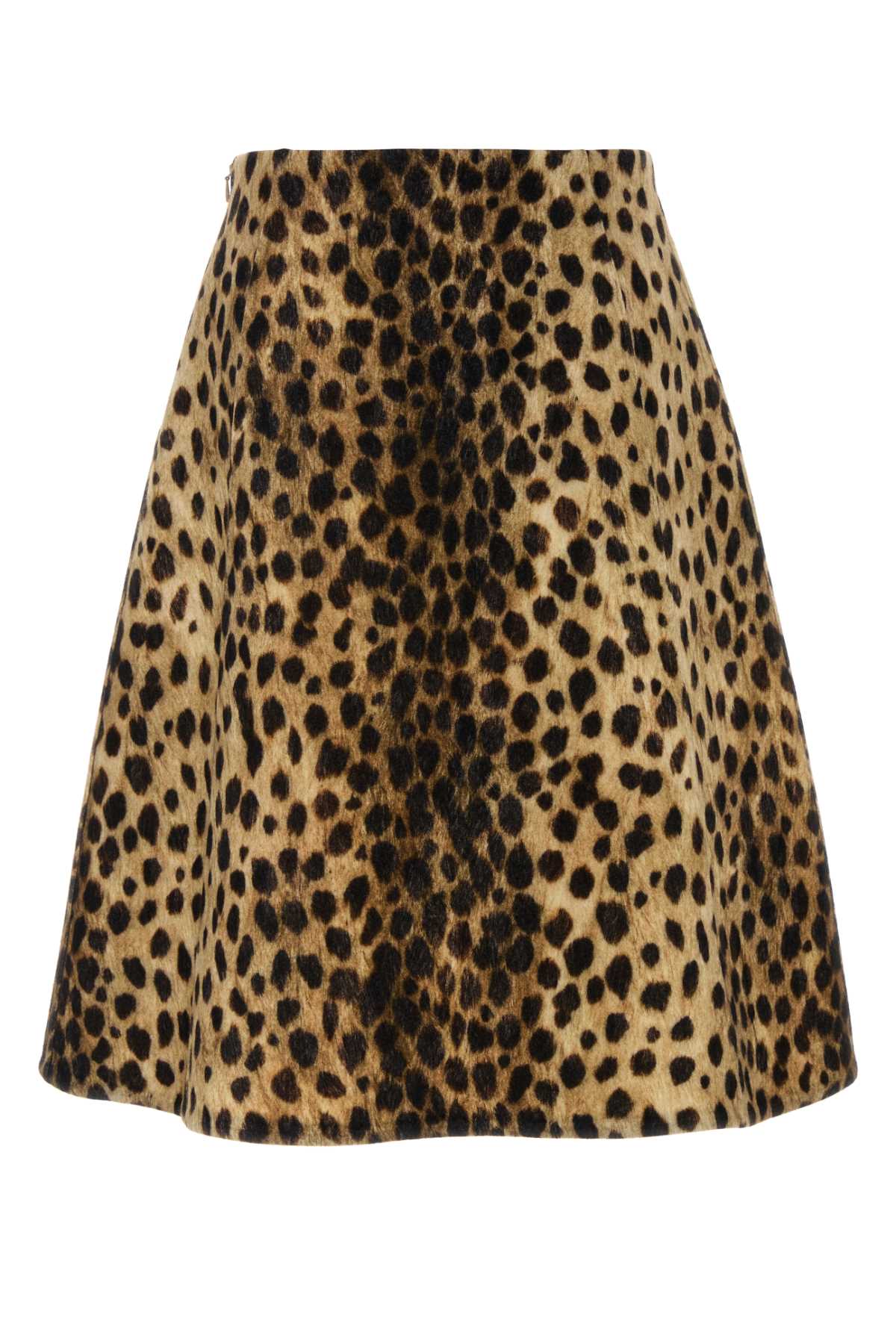 Shop Valentino Printed Wool Skirt In Animalier