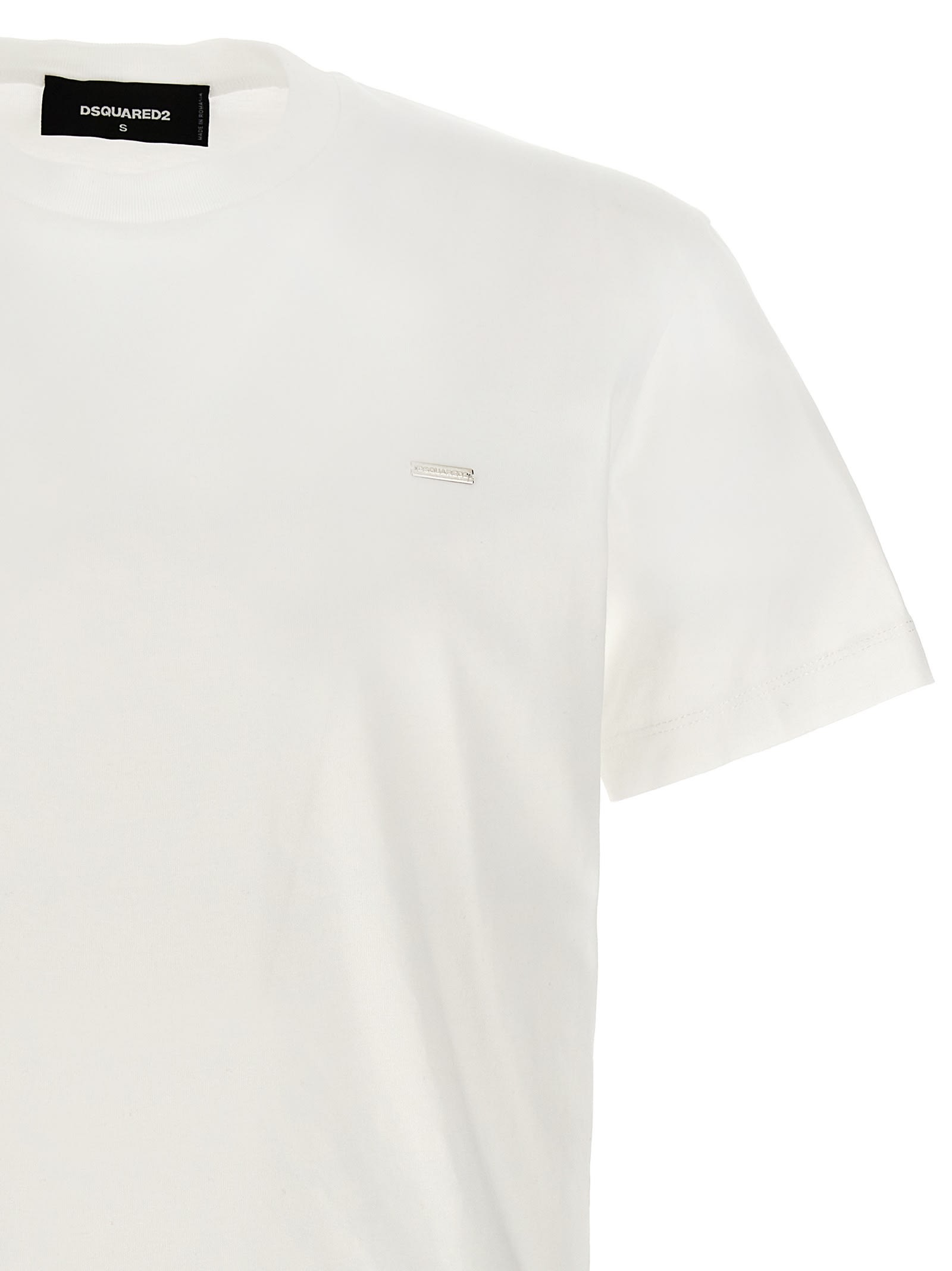 Shop Dsquared2 Logo Plaque T-shirt In White