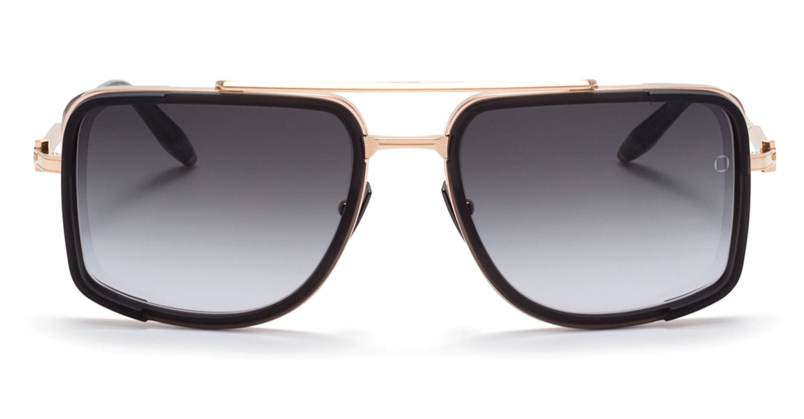 Akoni Stargazer - Brushed White Gold / Crystal Grey Sunglasses In Black