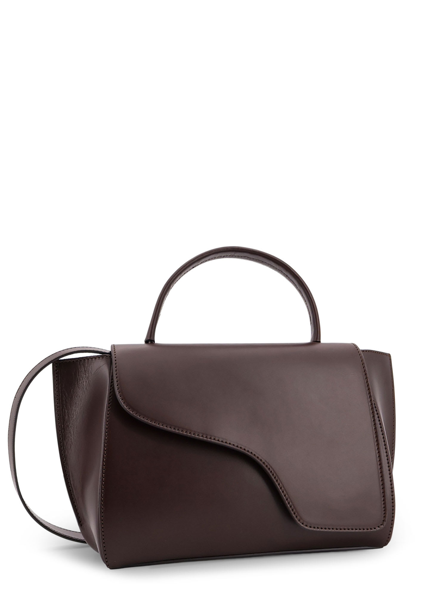 Atp Atelier Arezzo Leather Shoulder Bag In Brown
