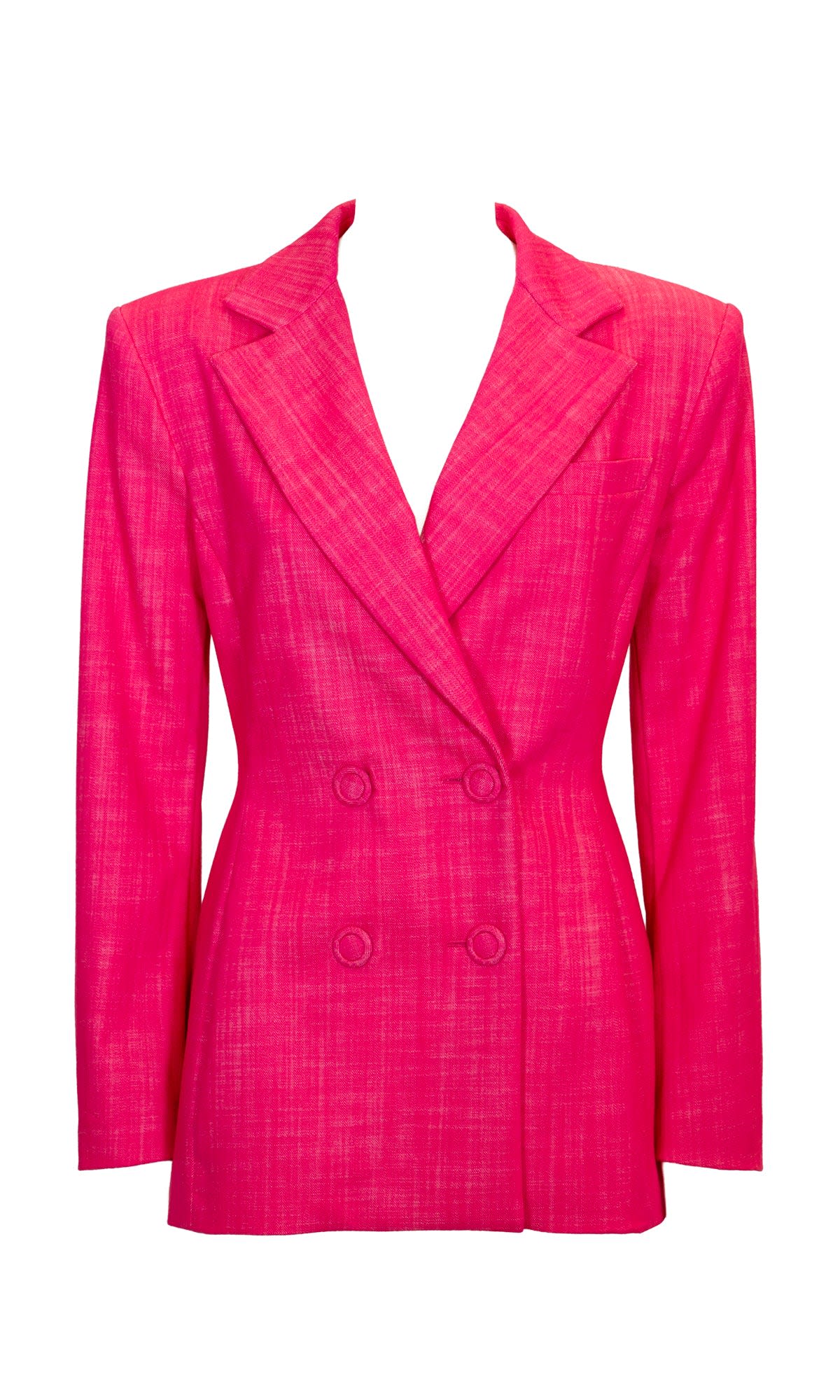 Shop Sara Battaglia Double Breasted Jacket In Azalea