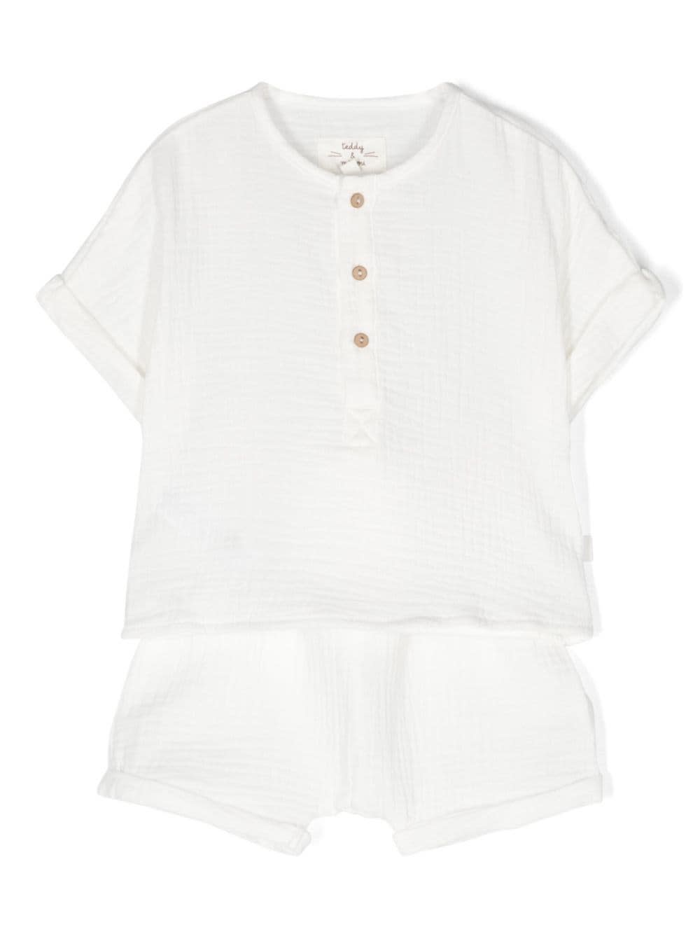 Shop Teddy &amp; Minou Set T-shirt E Shorts In White