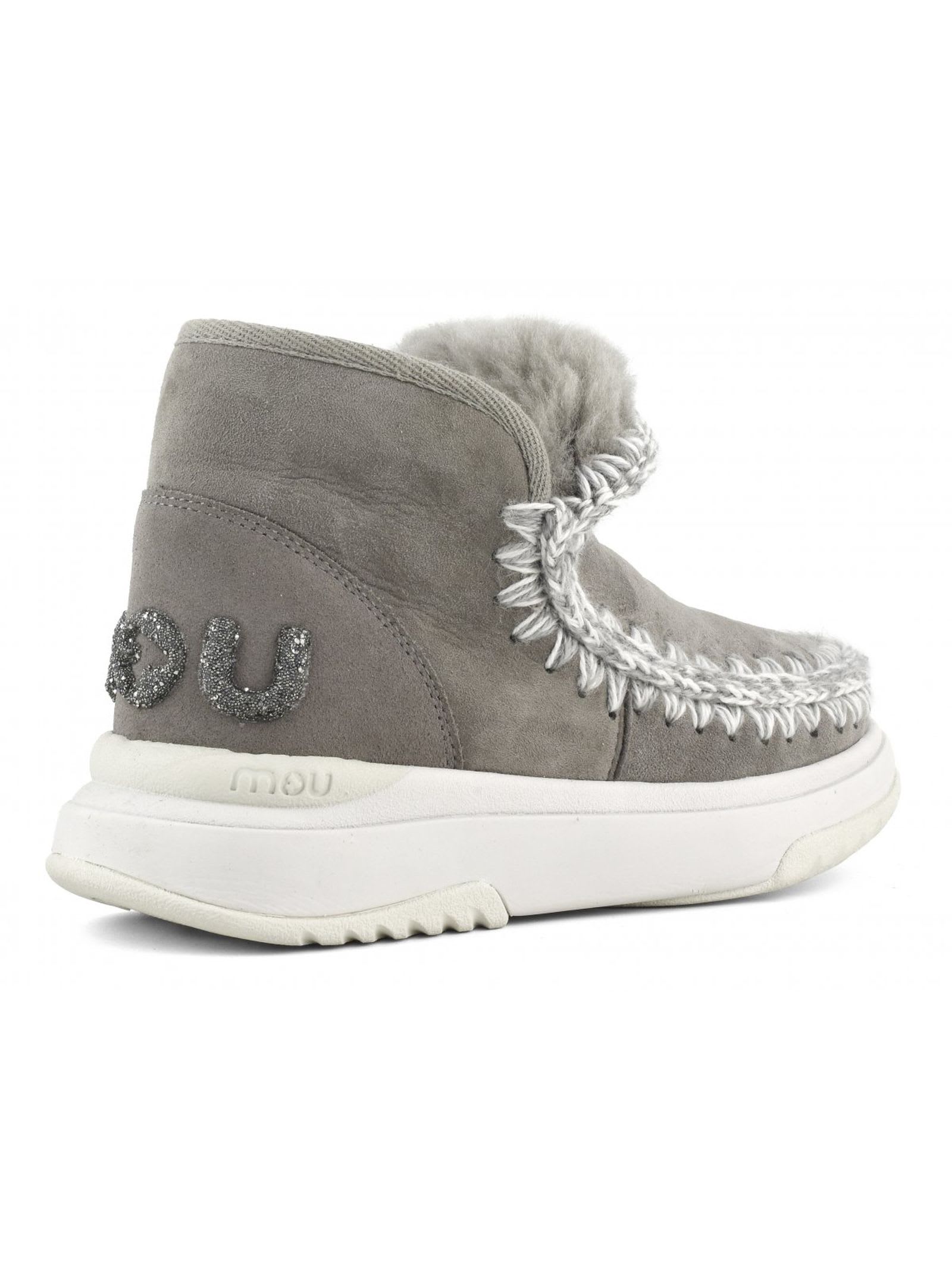 MOU ESKIMO JOGGER IN GREY SHEEPSKIN 