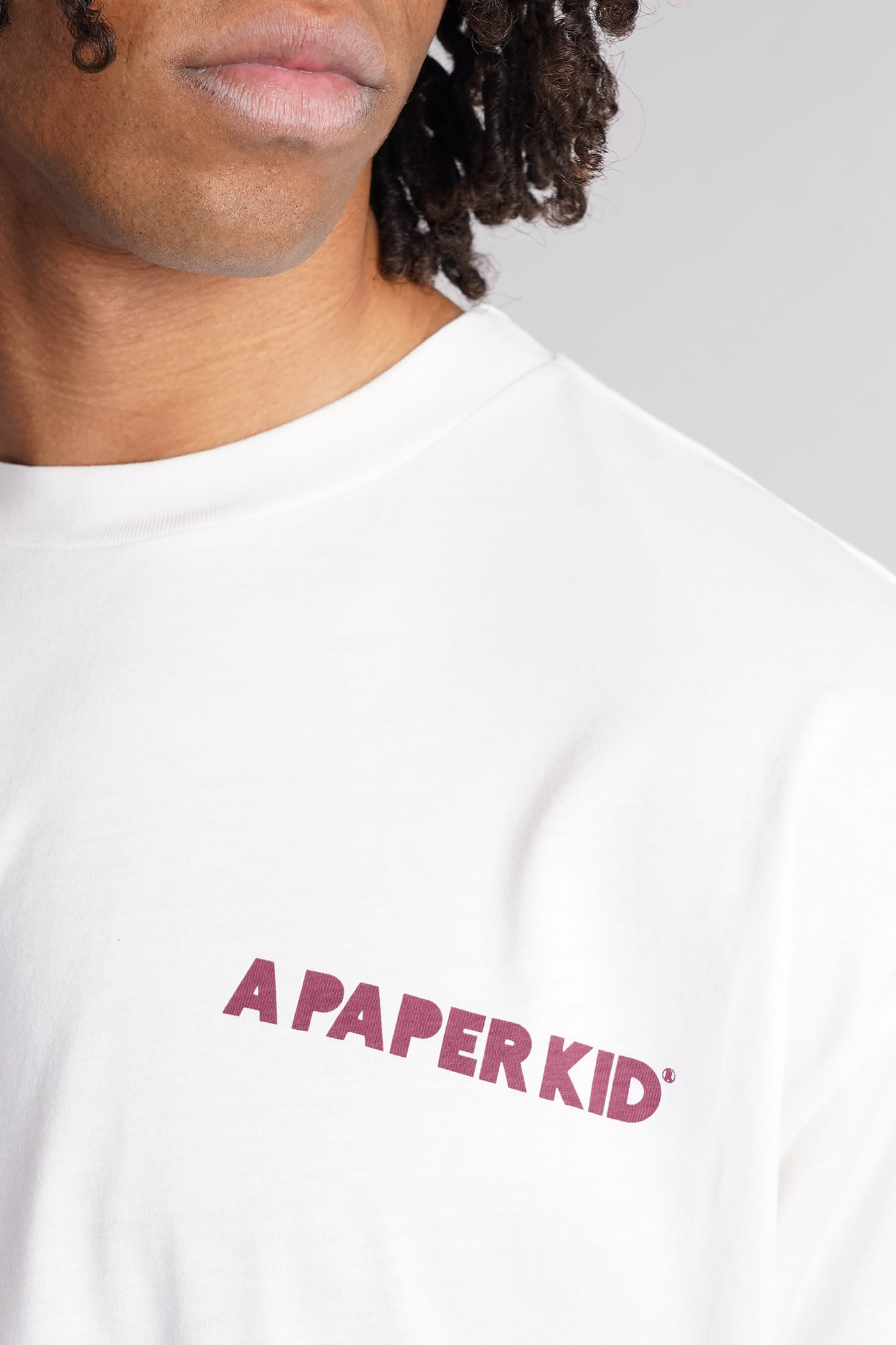 Shop A Paper Kid T-shirt In White Cotton