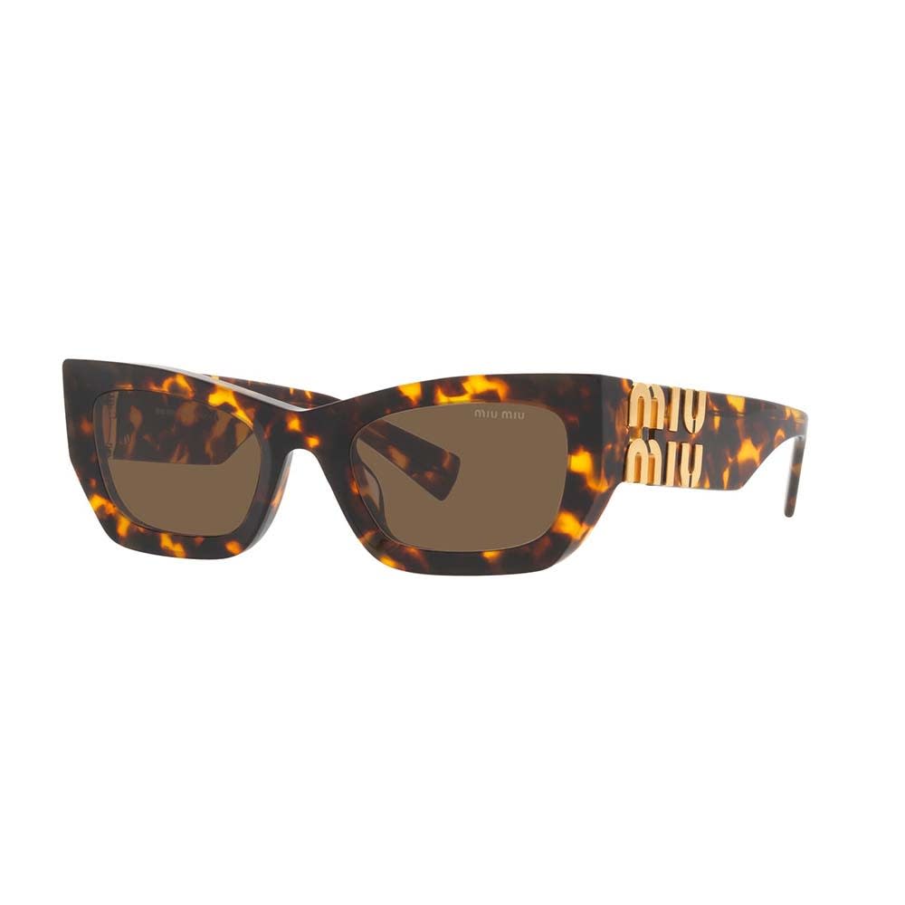 Miu Miu Womens Yellow Mu 09ws Rectangular-frame Acetate Sunglasses