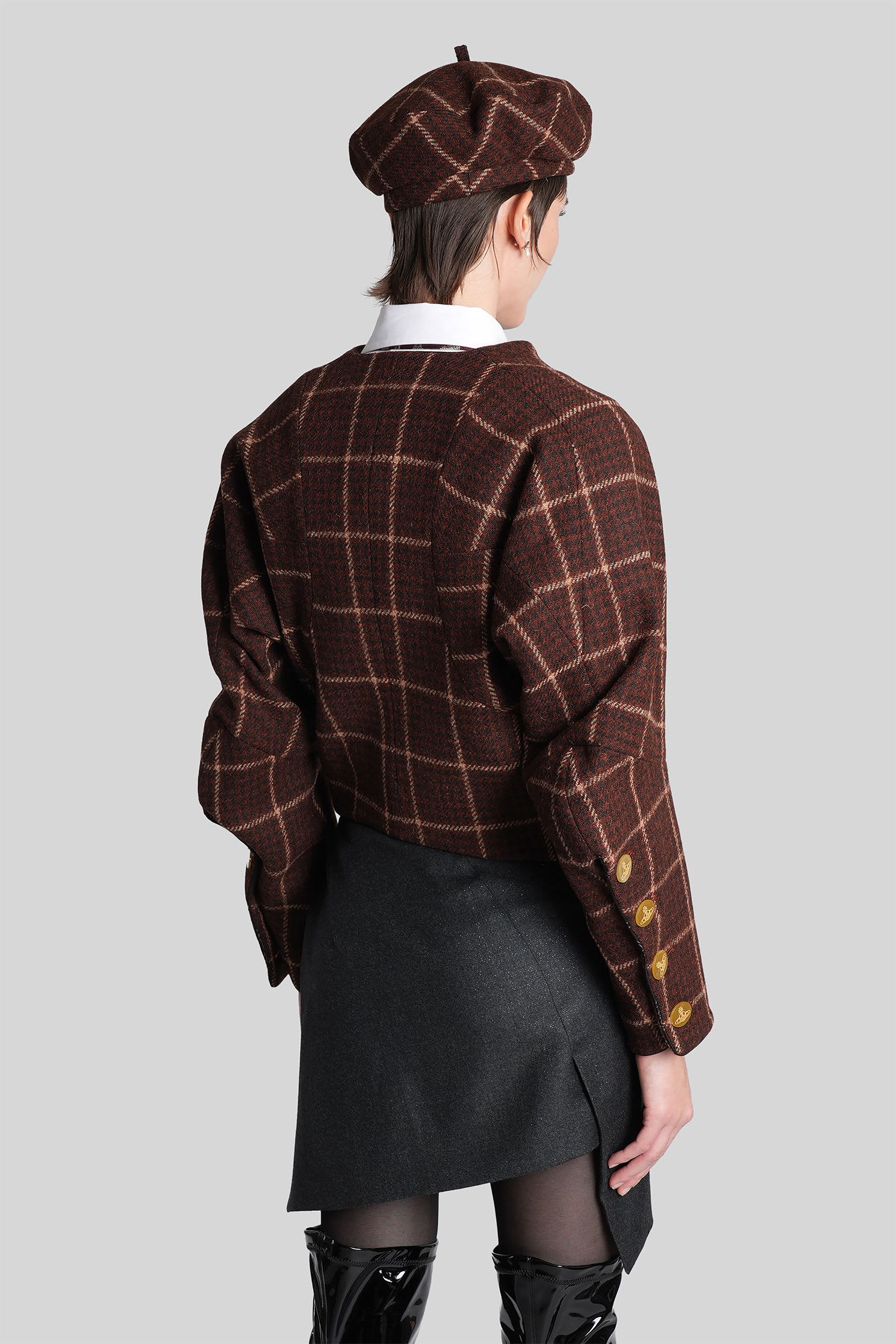 Vivienne Westwood Pourpoint Jkt Casual Jacket In Brown Wool In Brown