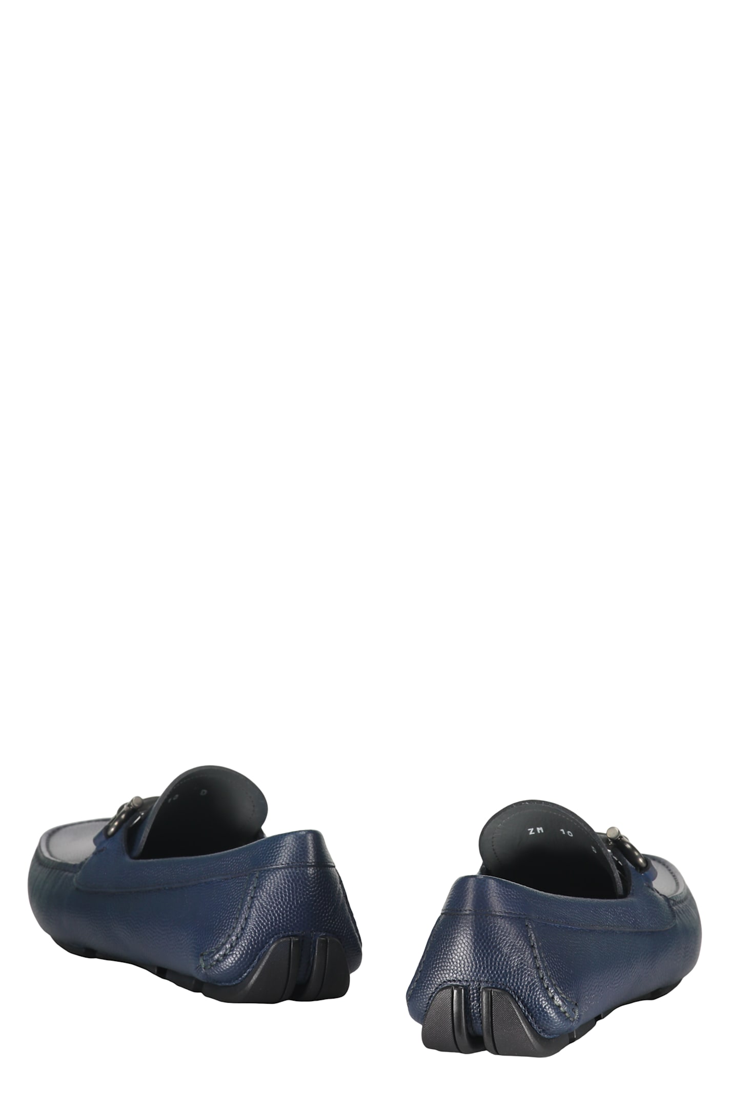 Ferragamo Lagos Leather Loafers In Blue
