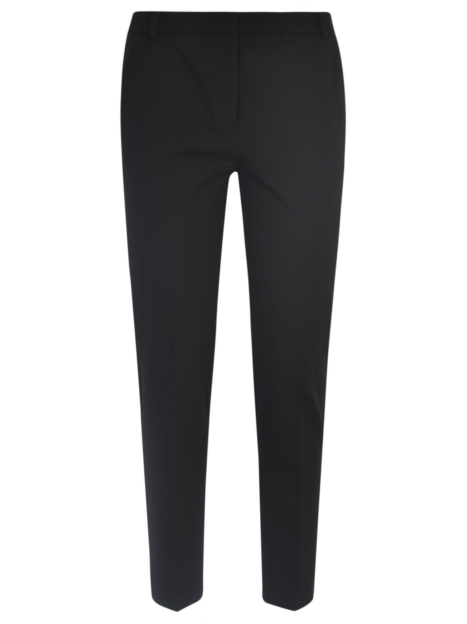Shop Pinko Fitted Concealed Trousers In Black