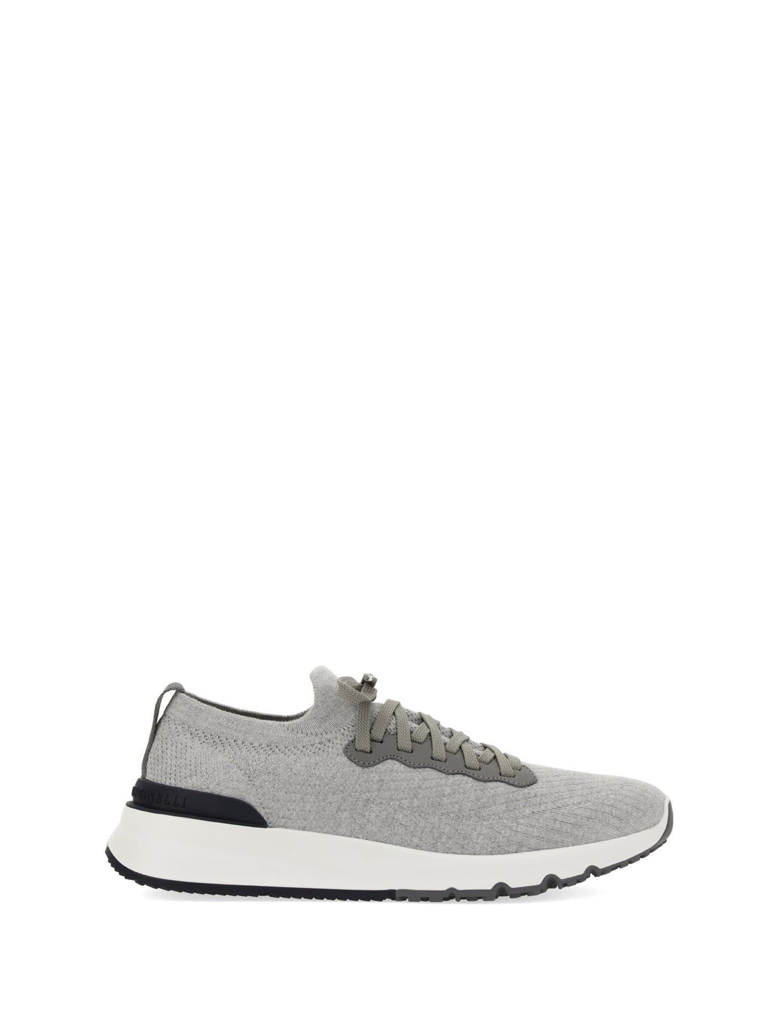 Cotton Knit Runner Sneaker Brunello Cucinelli