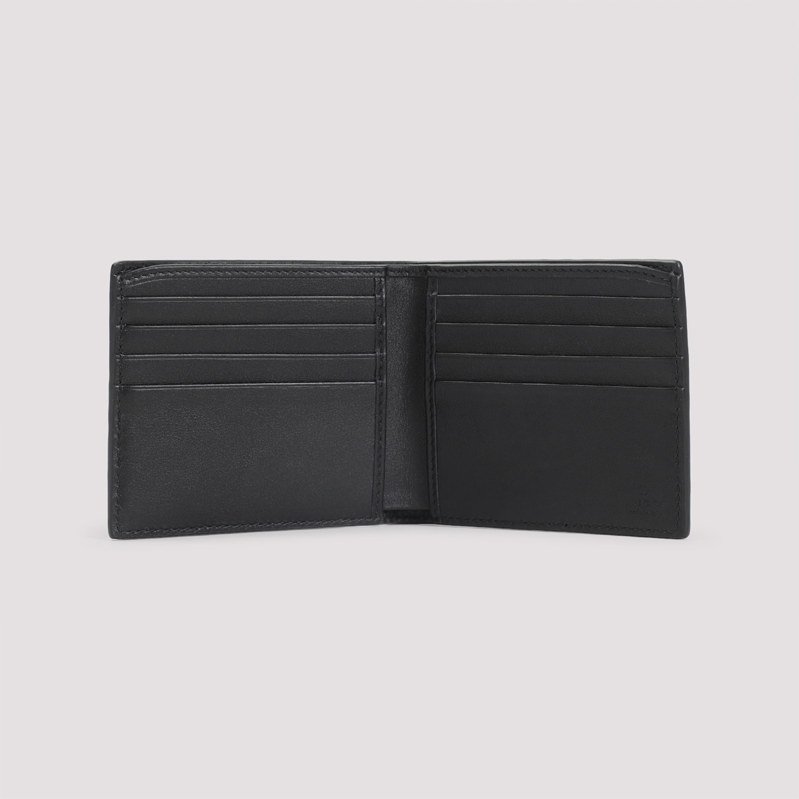 Gucci Gg Rubber-effect Bi-fold Wallet In Black