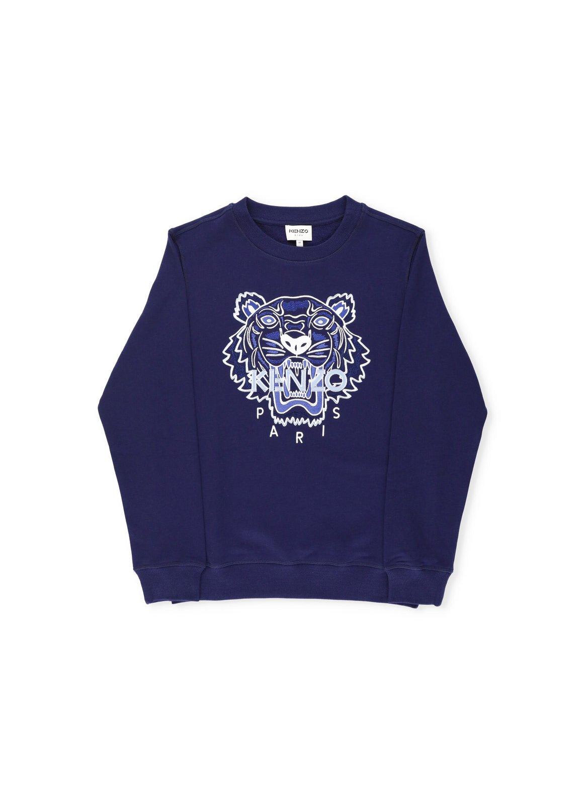 Kenzo Kids Tiger Embroidered Crewneck Sweatshirt