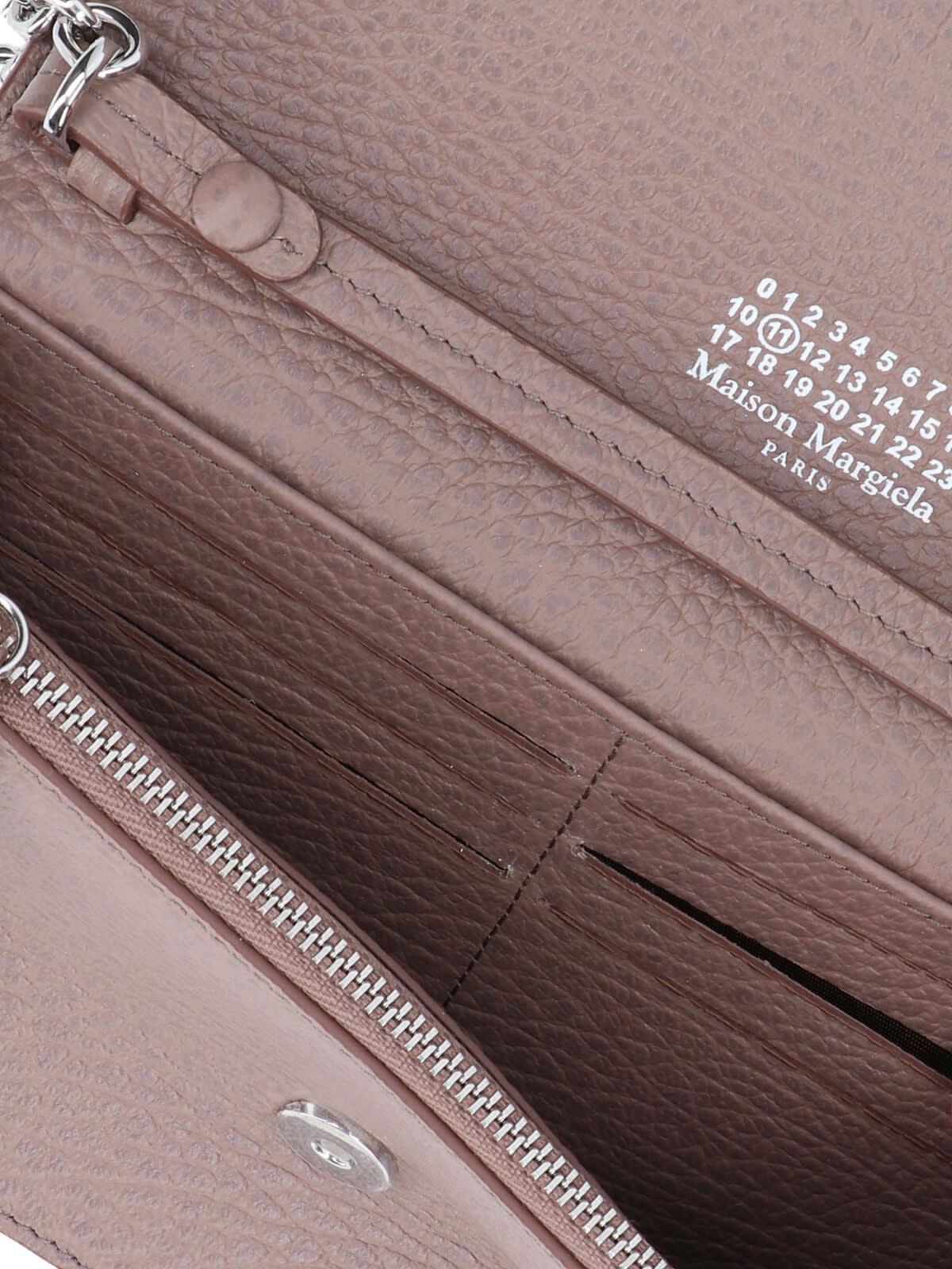 Maison Margiela Four Stitches Chain Wallet In Pink