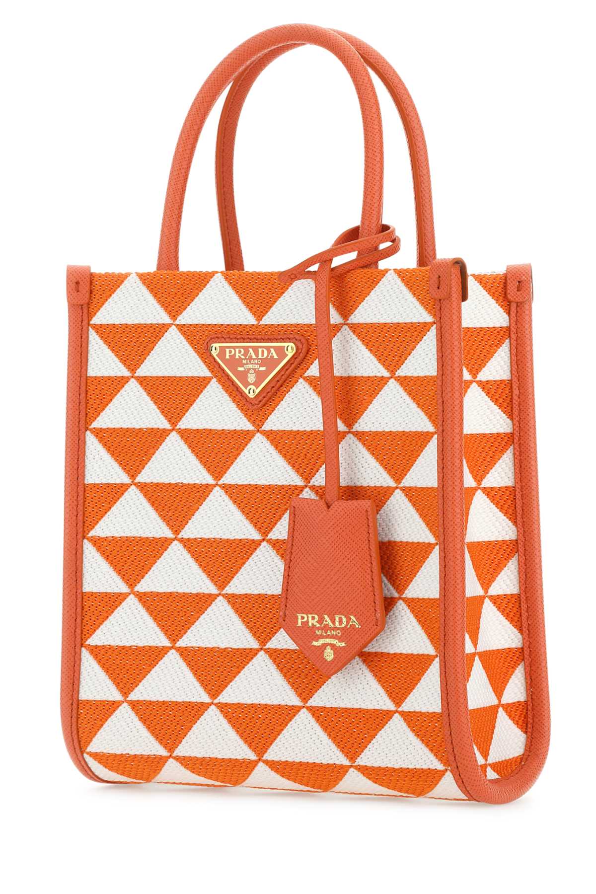 Shop Prada Embroidered Fabric Micro Symbole Handbag In Multicolor