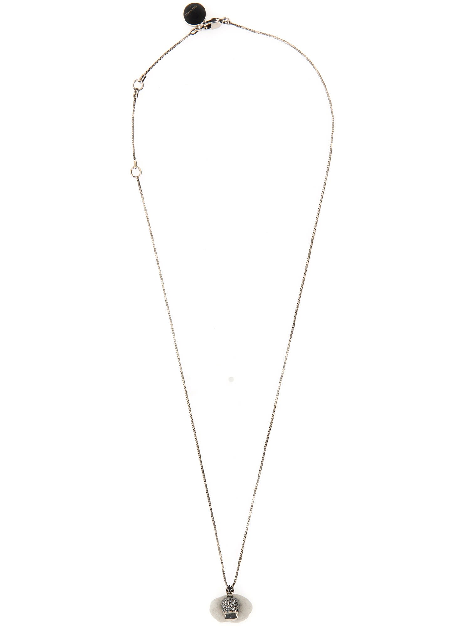 Shop Alexander Mcqueen Necklace With Pav Kull In Silver