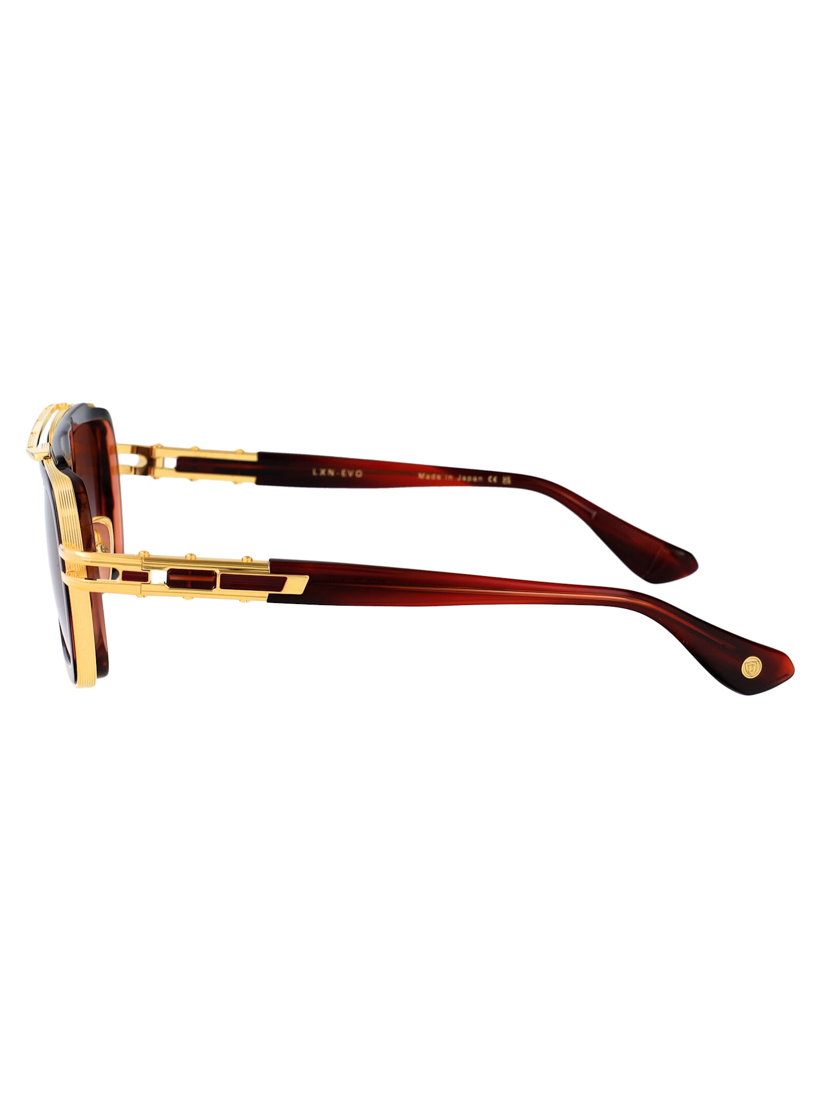 Dita Lxn-evo Sunglasses In Sienna Blaze - Yellow Gold W/ Dark Grey Gradient
