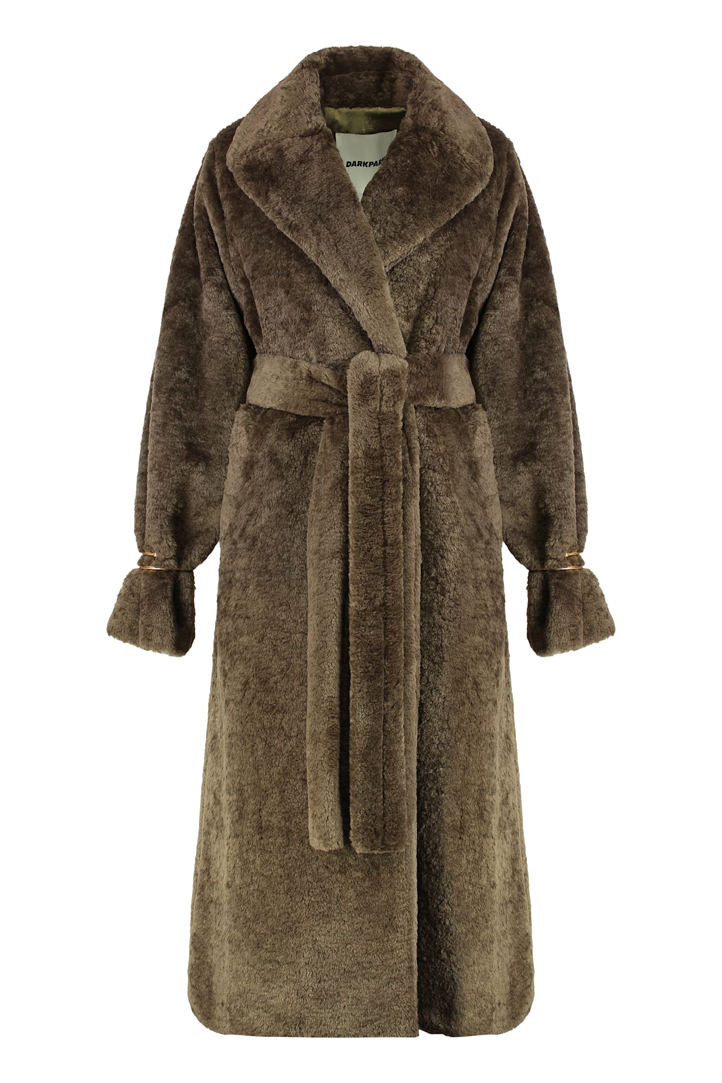 Darkpark Trench Madison In Eco-fur In Green