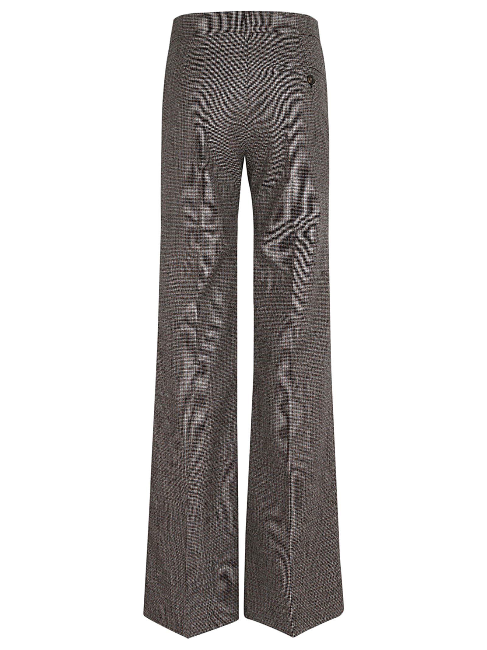 Shop Stella Mccartney Flared Pants In Camel Grey