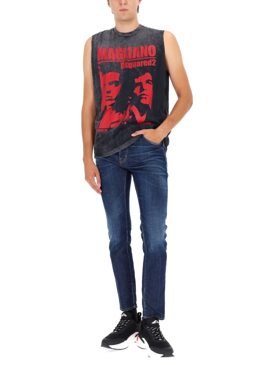 Dsquared2 X Magliano T-shirt In Gray