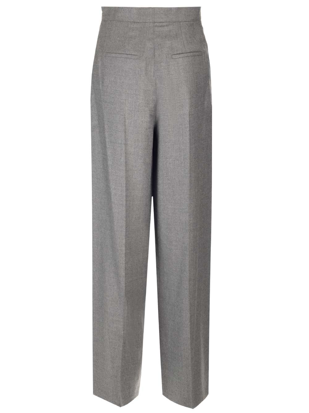 Shop Fendi High-waisted Tailored Trousers In Grey