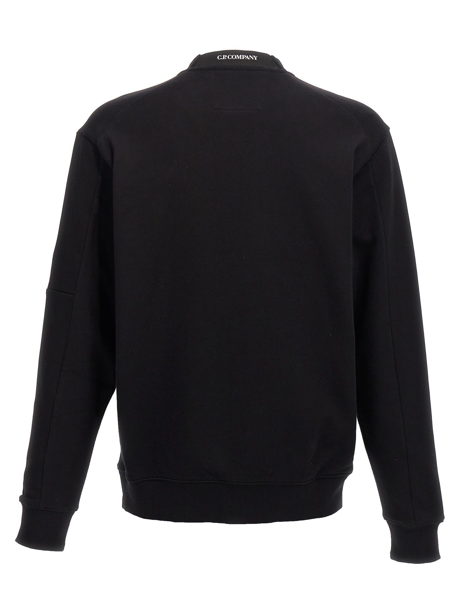 Shop C.p. Company Logo Badge Sweatshirt In Black