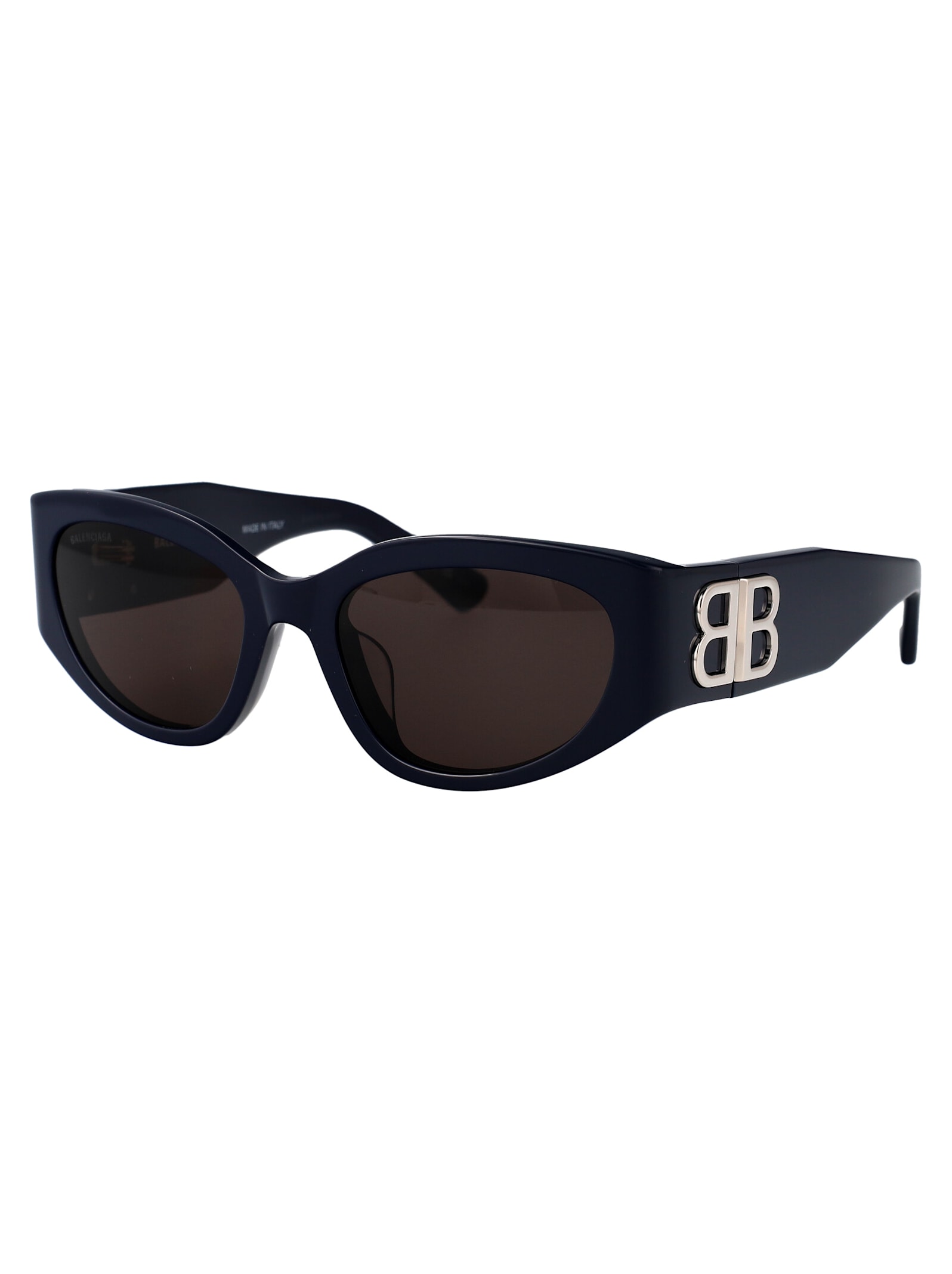 Balenciaga Feline Frame Tinted Sunglasses In Blue-blue-grey