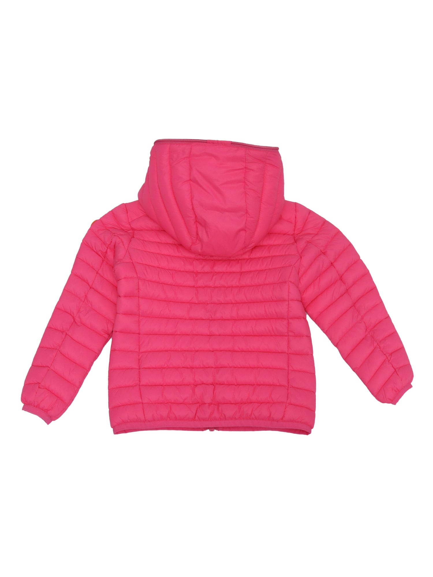 Save The Duck Hooded Quilted Jacket In Pink