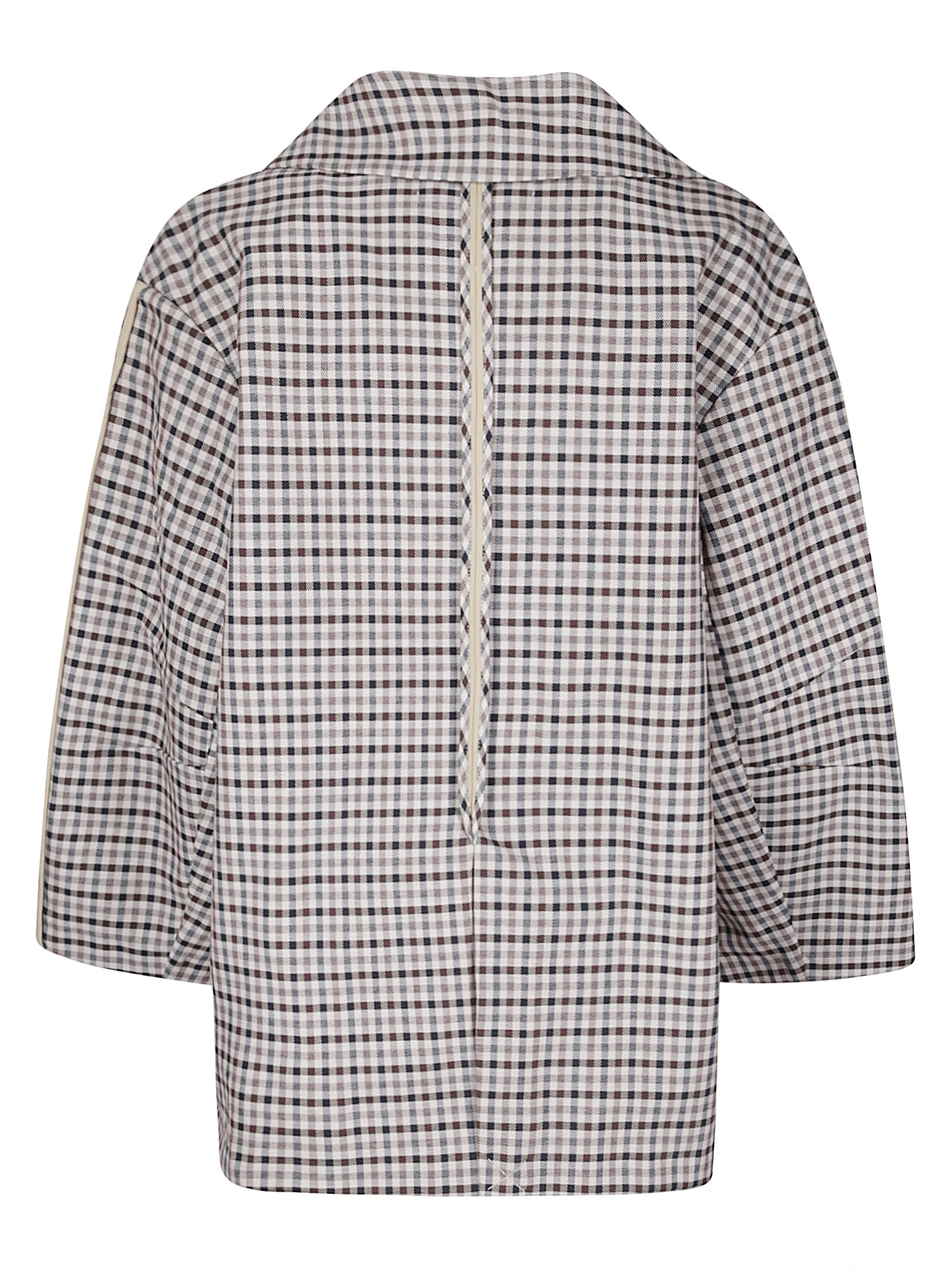 Baum Und Pferdgarten Checked Double-breasted Coat In Gray