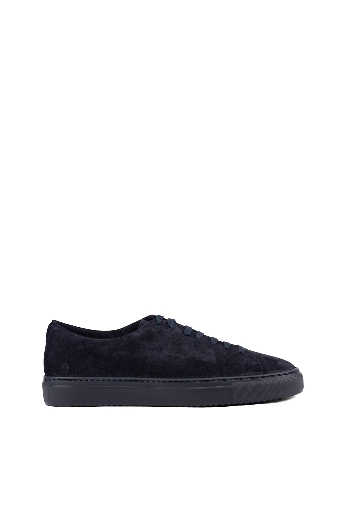 Shop Doucal's Blue Suede Sneakers In Blu+f.do Blu