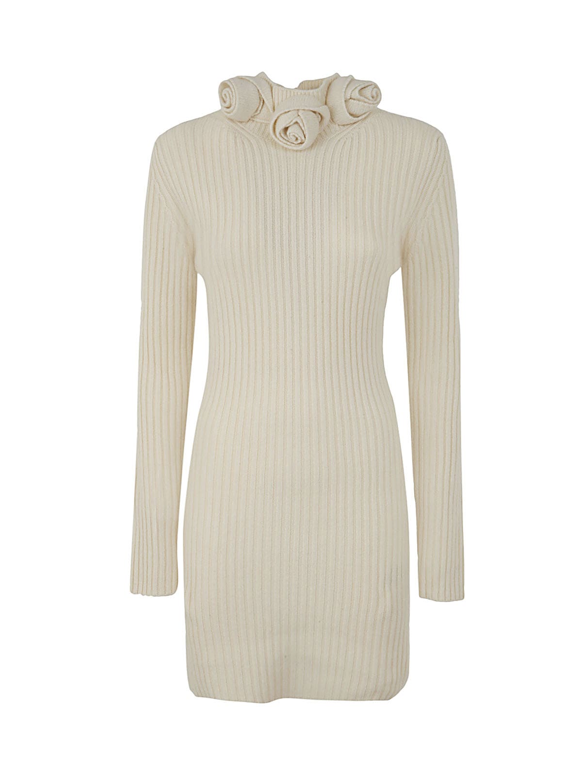 Blumarine Knitted Mini Dress With Neck Detail
