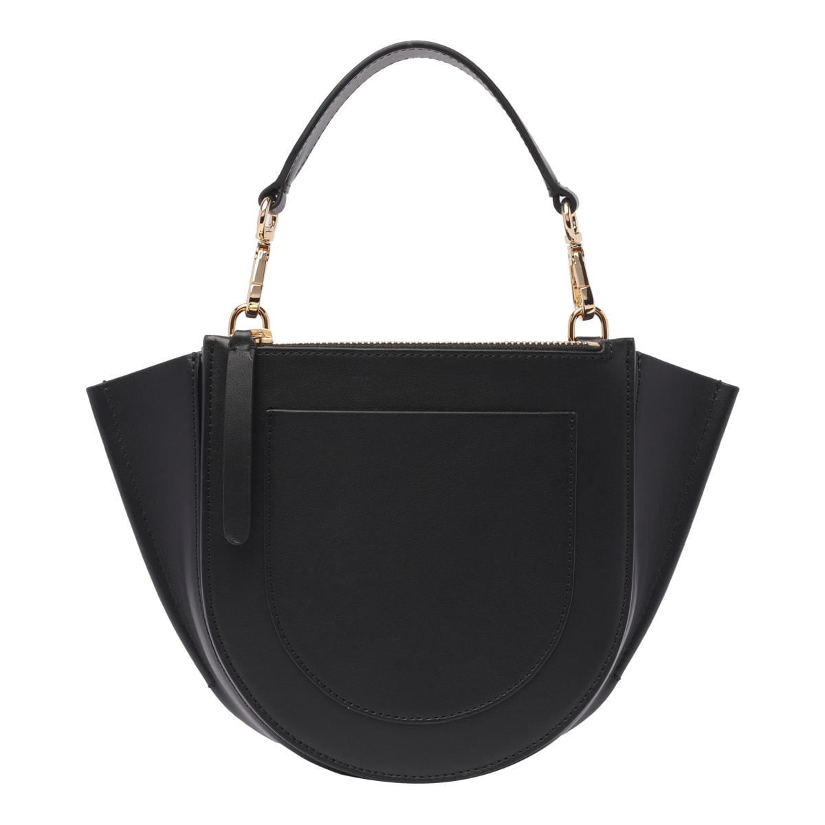 Wandler Hortensia Mini Smooth Leather Shoulder Bag In Black