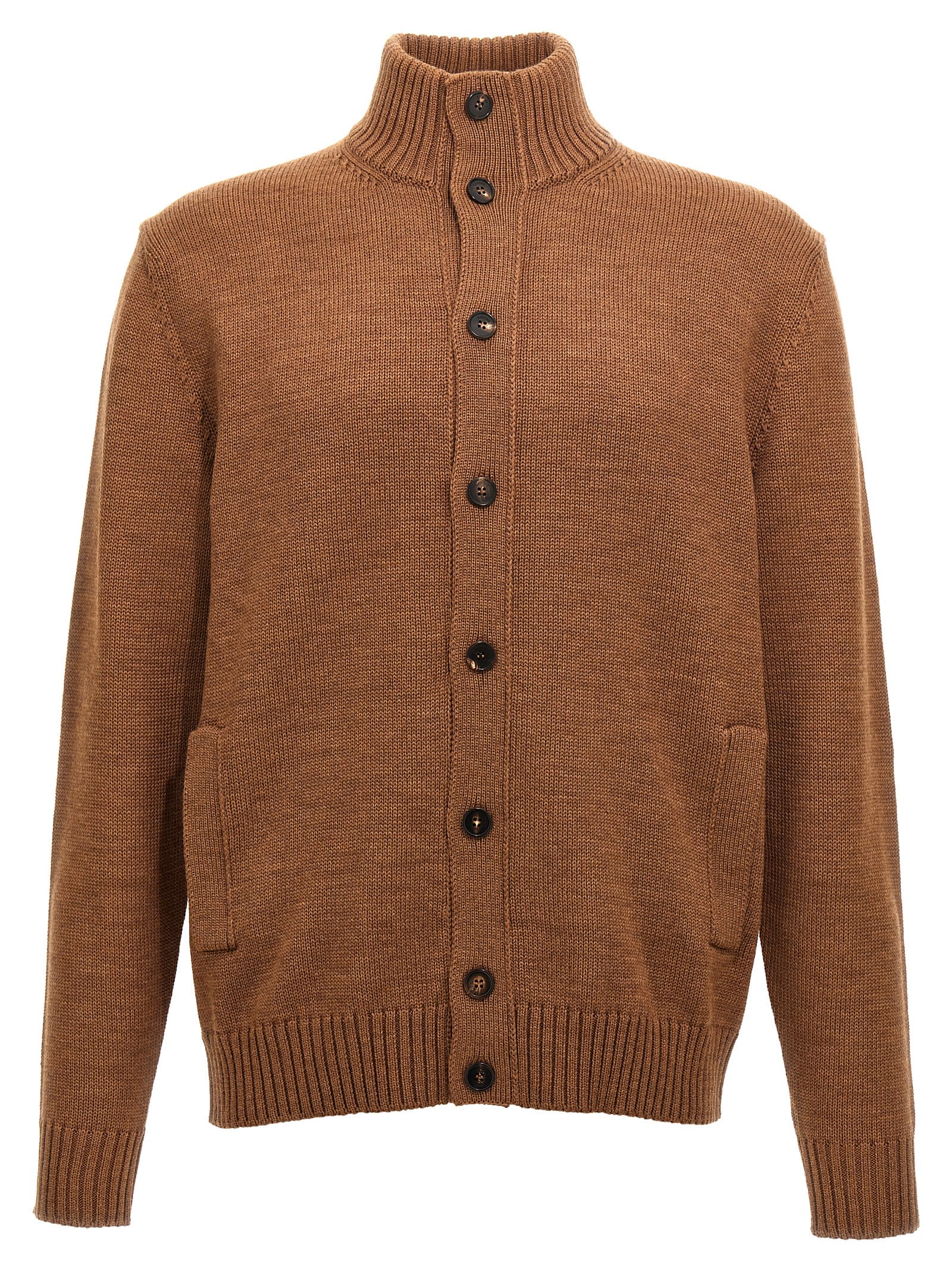 Shop Zanone Chioto Cardigan In Beige