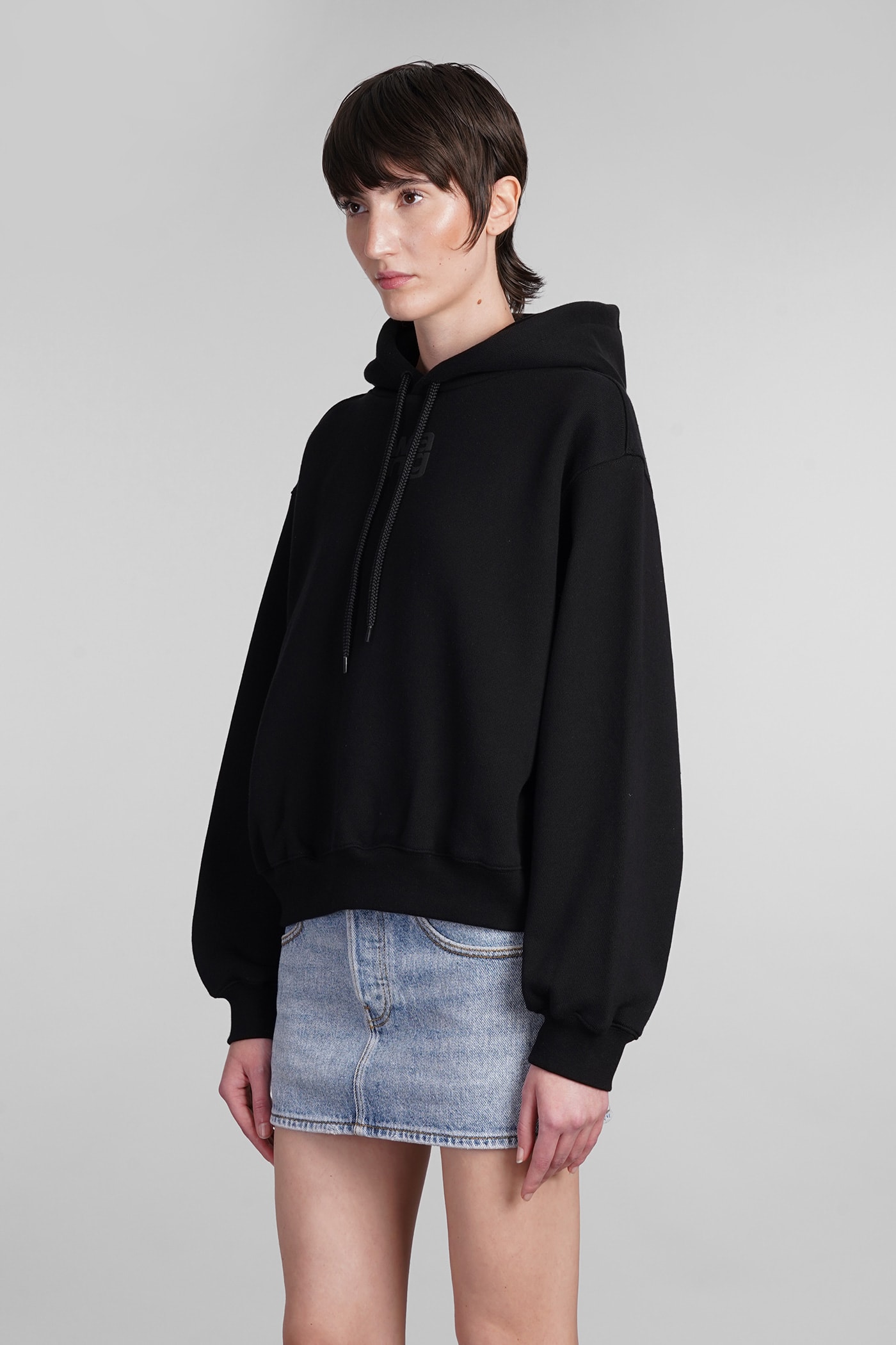 Shop Alexander Wang Sweatshirt In Black Cotton