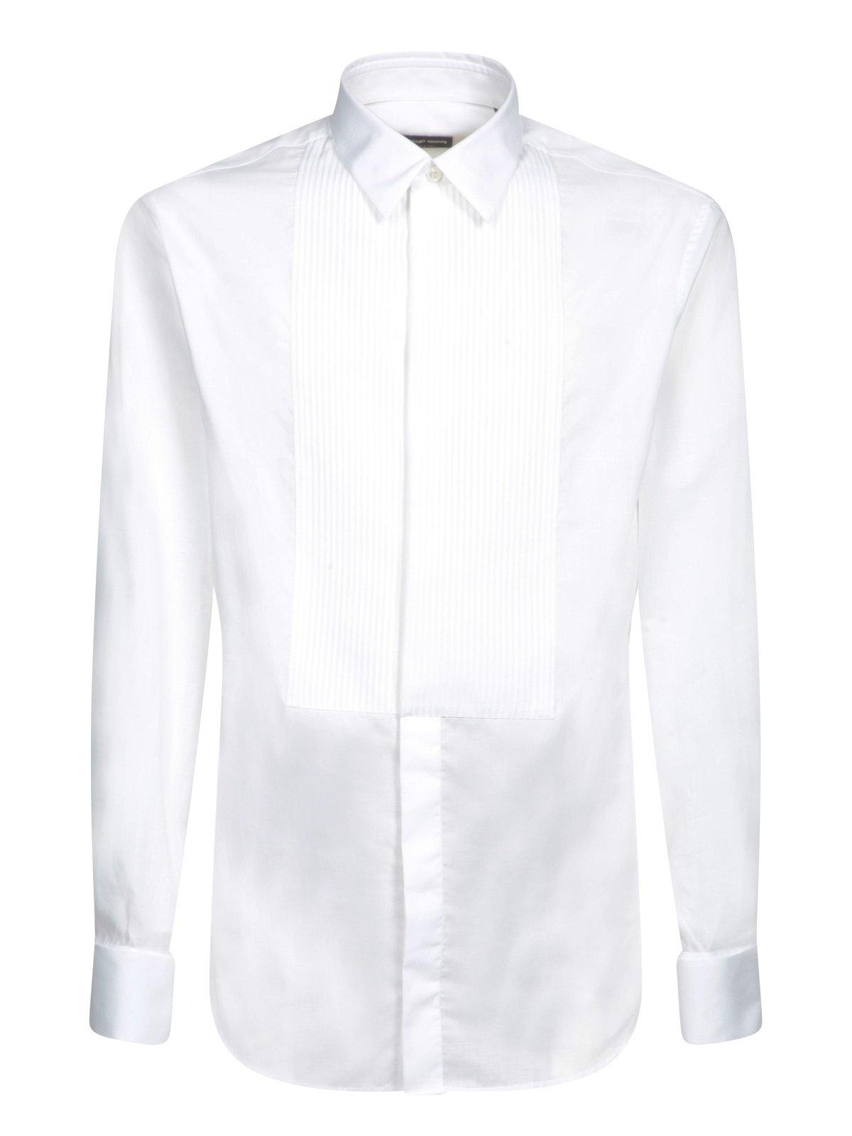 Pleated Curved Hem Shirt