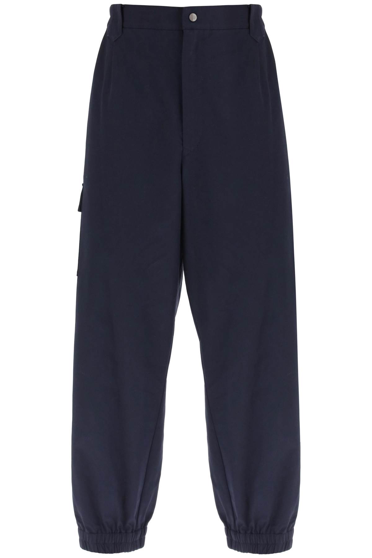 Shop Vivienne Westwood Cotton Combat Pants In Navy (blue)