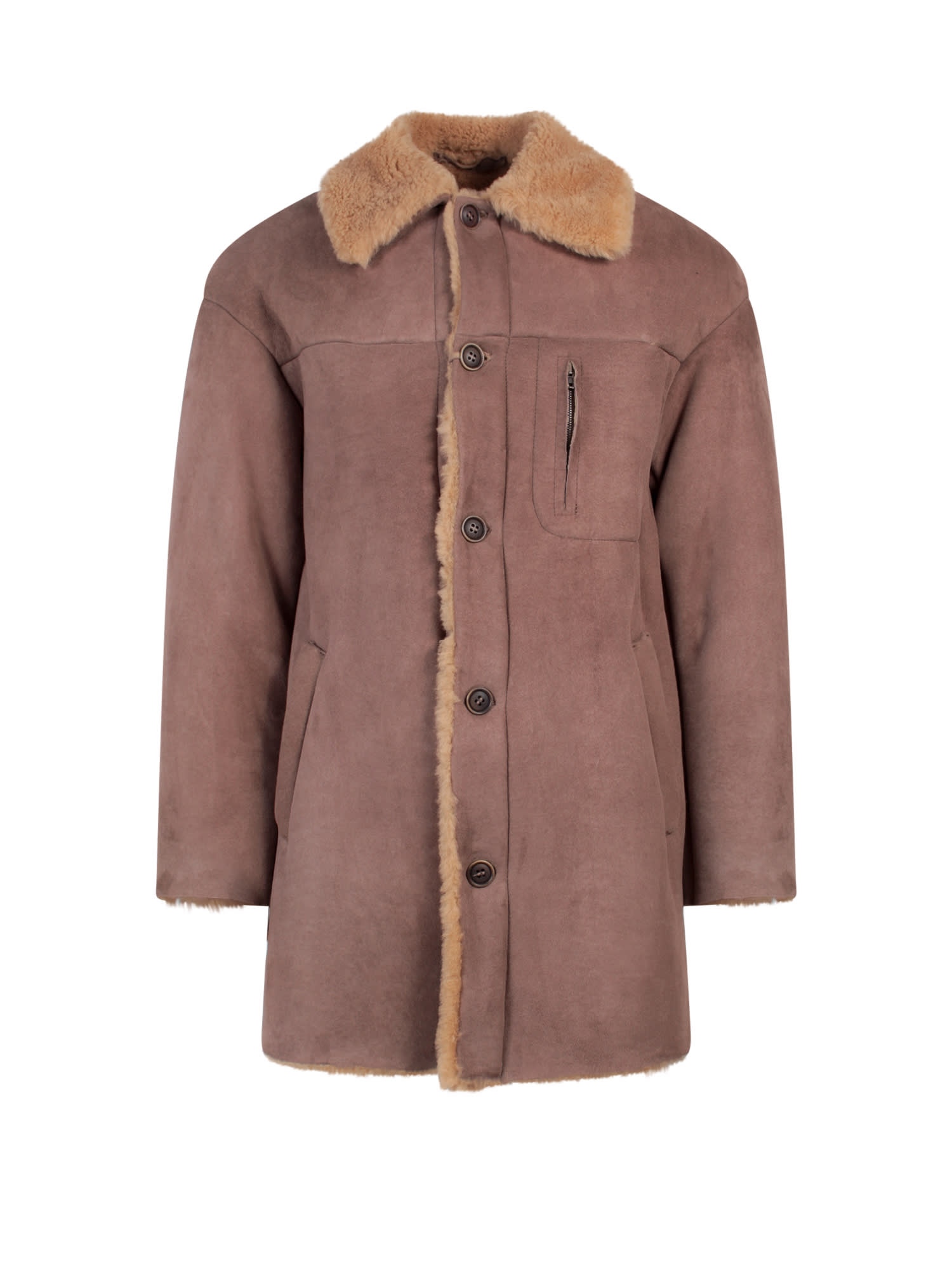 ムートン・ファーコート SALVATORE SANTORO Women Shearling 45015DCURLCAMEL Beige Salvatore Santoro Leather And Shearling Jacket In Beige