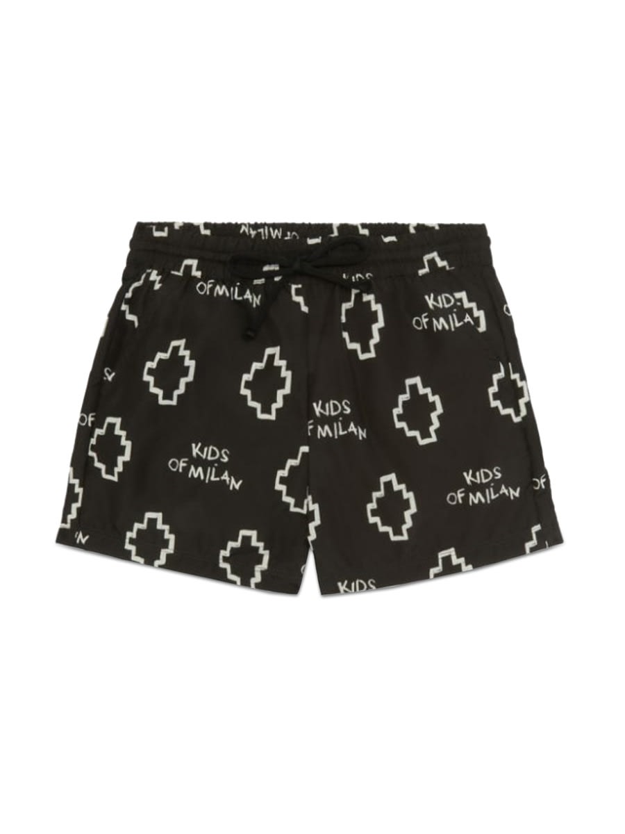 Marcelo Burlon County Of Milan Marcelo Burlon Toddler Boy Swim Trunks Black Size 6 Polyester In Black