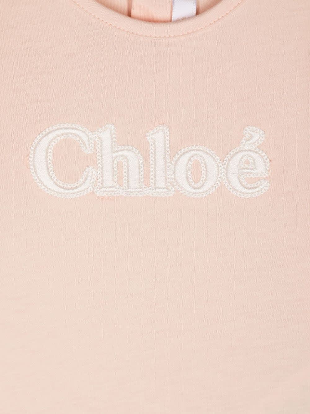 Shop Chloé T-shirt Con Stampa In Rosa