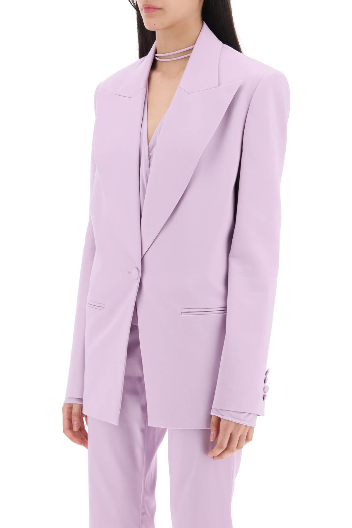 Shop Magda Butrym Single-breasted Blazer In Lilac (purple)