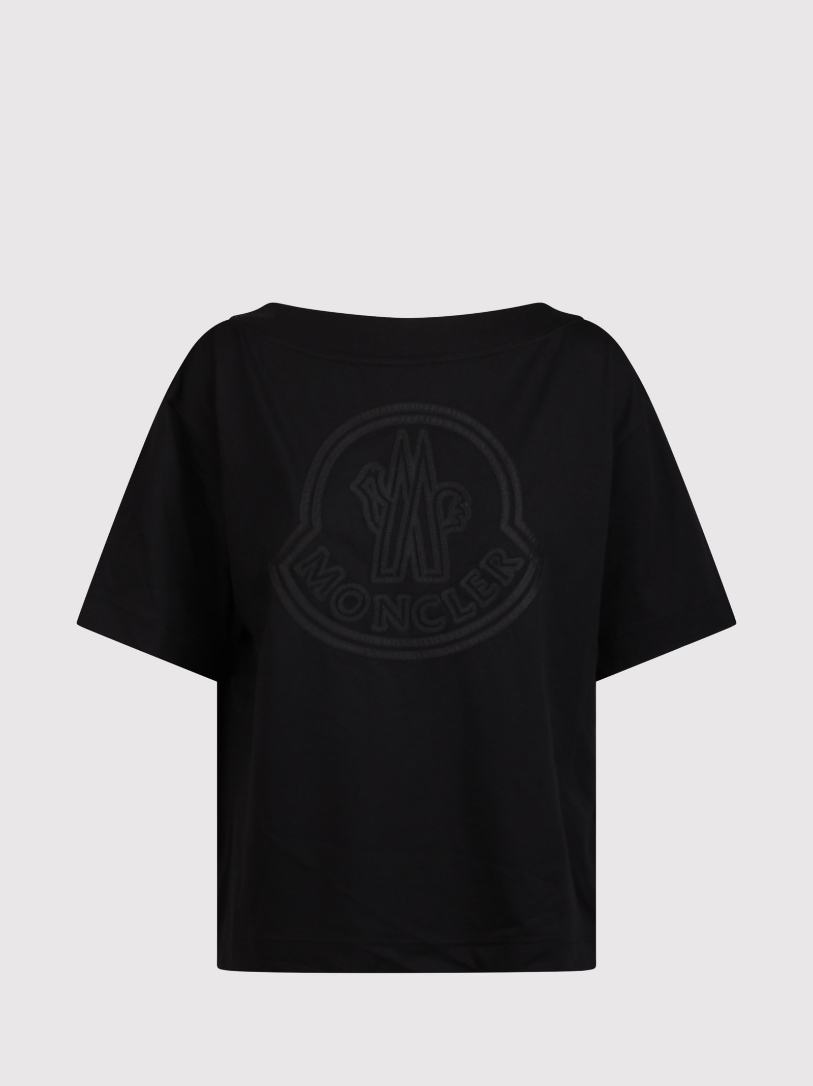Shop Moncler T-shirt With Embroidered Logo
