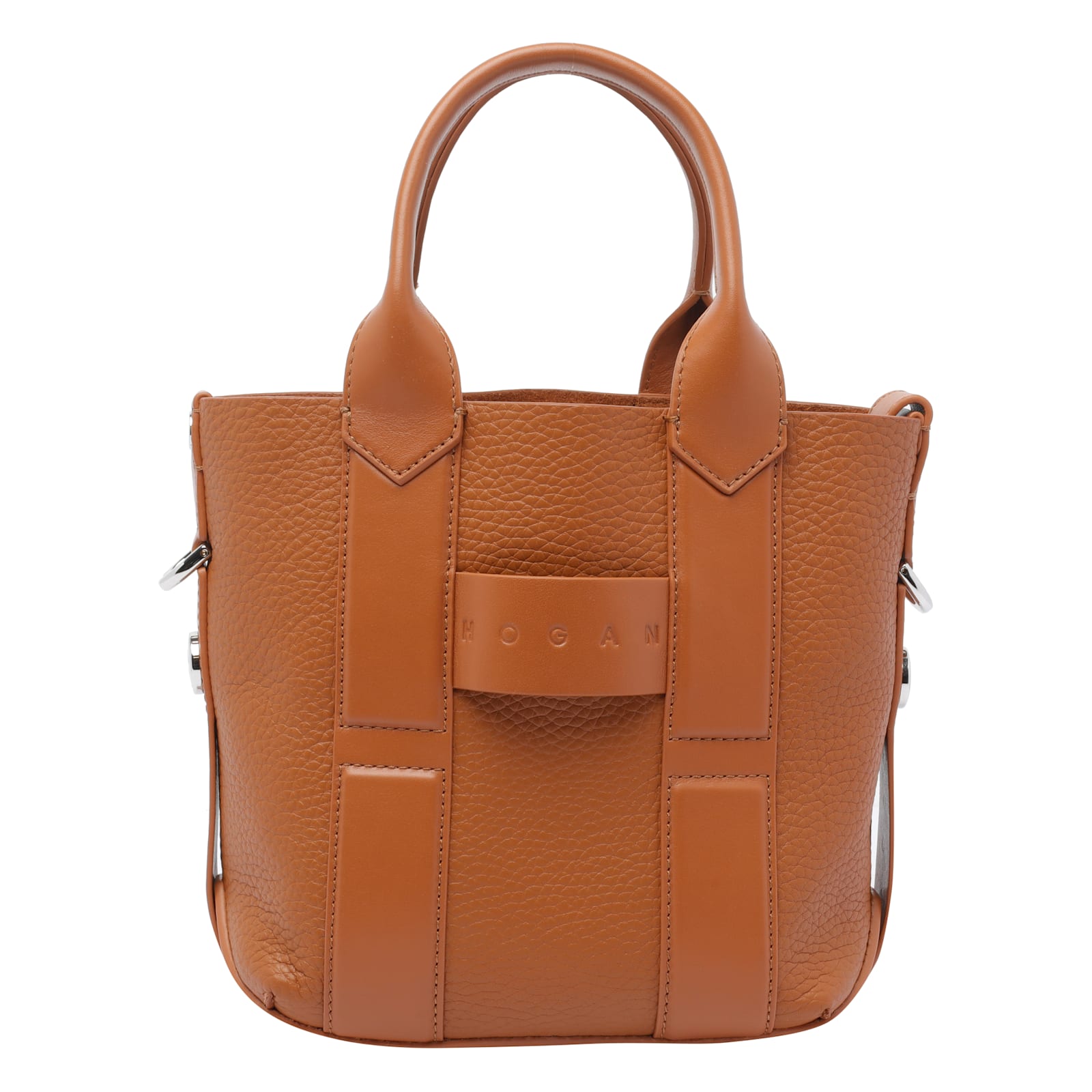 Hogan Small Leather Cross-body Handbag And Handles In Brown
