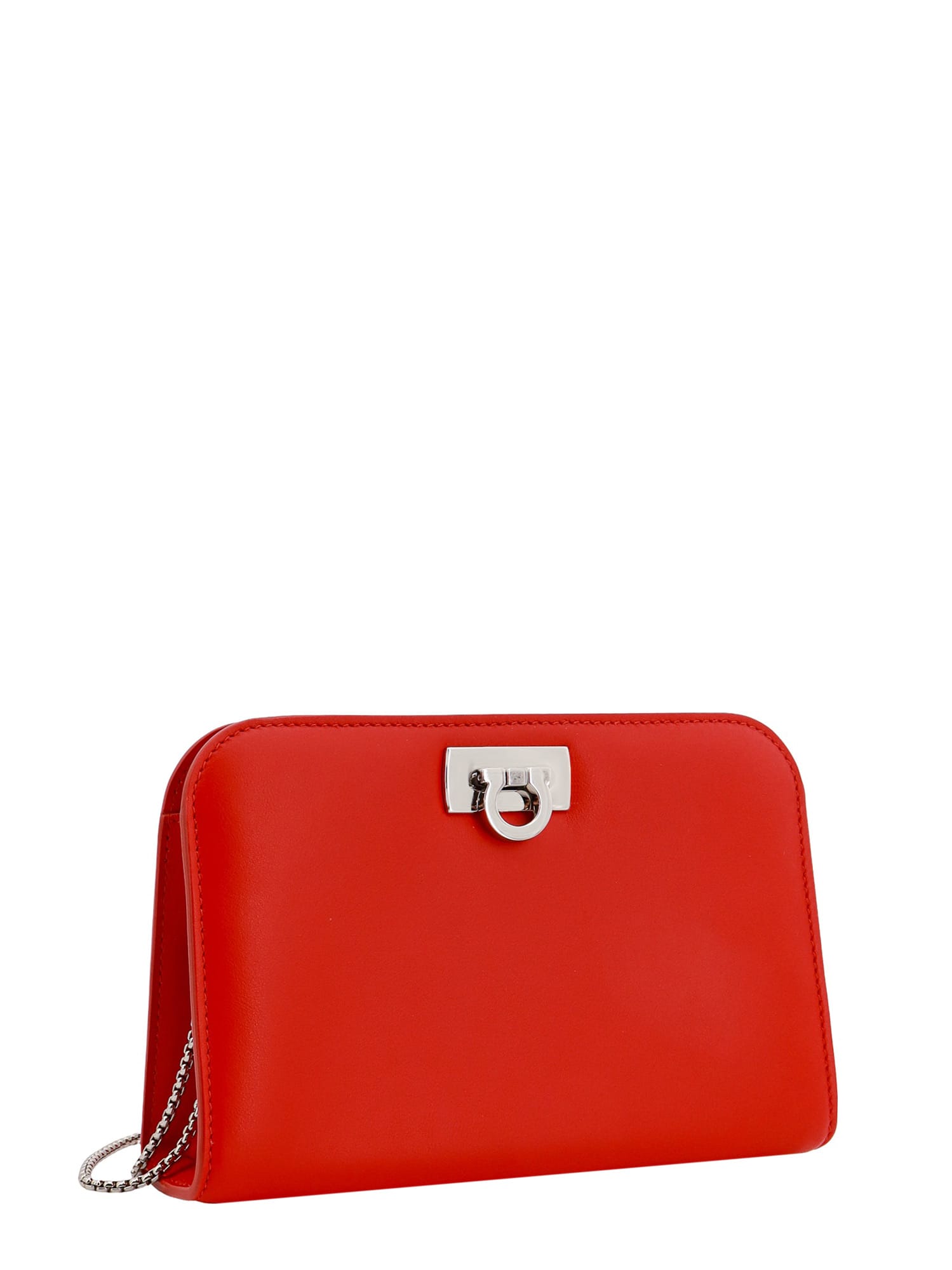 Shop Ferragamo Diana Shoulder Bag In Red