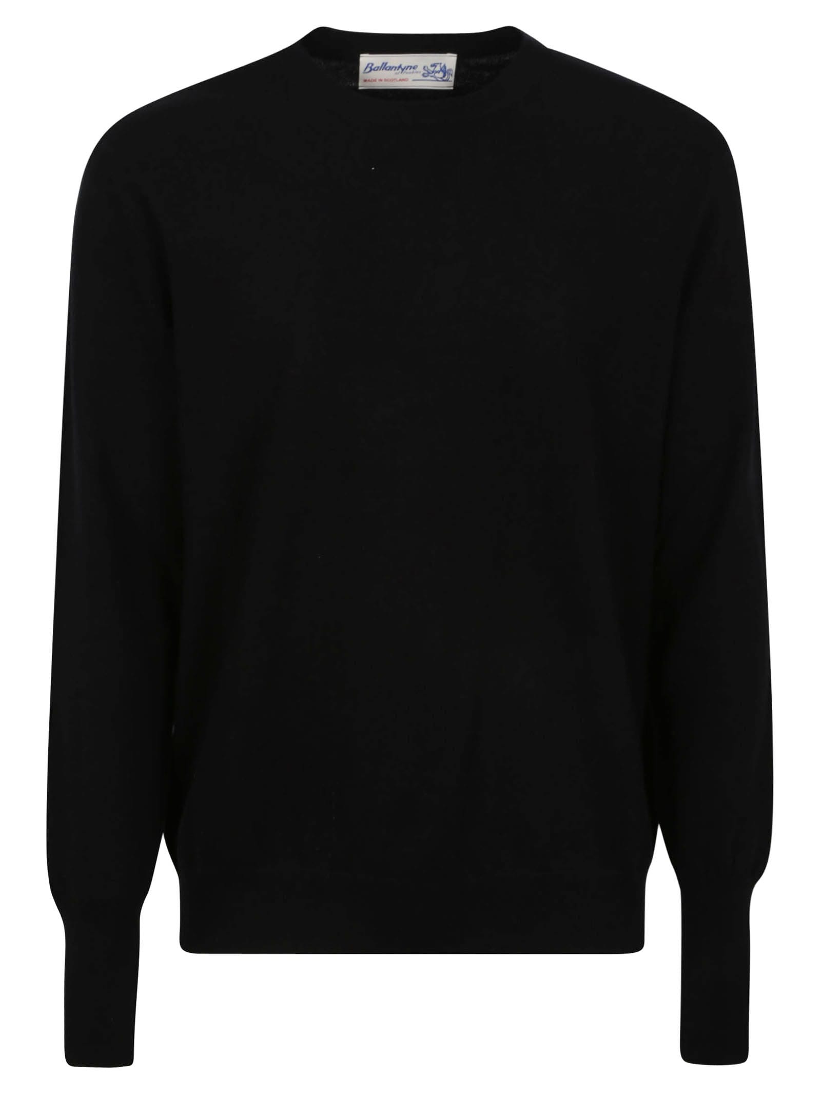 Shop Ballantyne Round Neck Pullover In Black