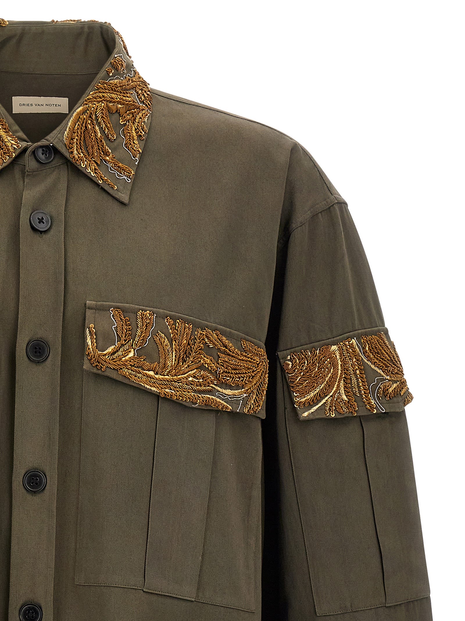 Dries Van Noten Crowsey B Gd Em 1473mw.shirt In Brown