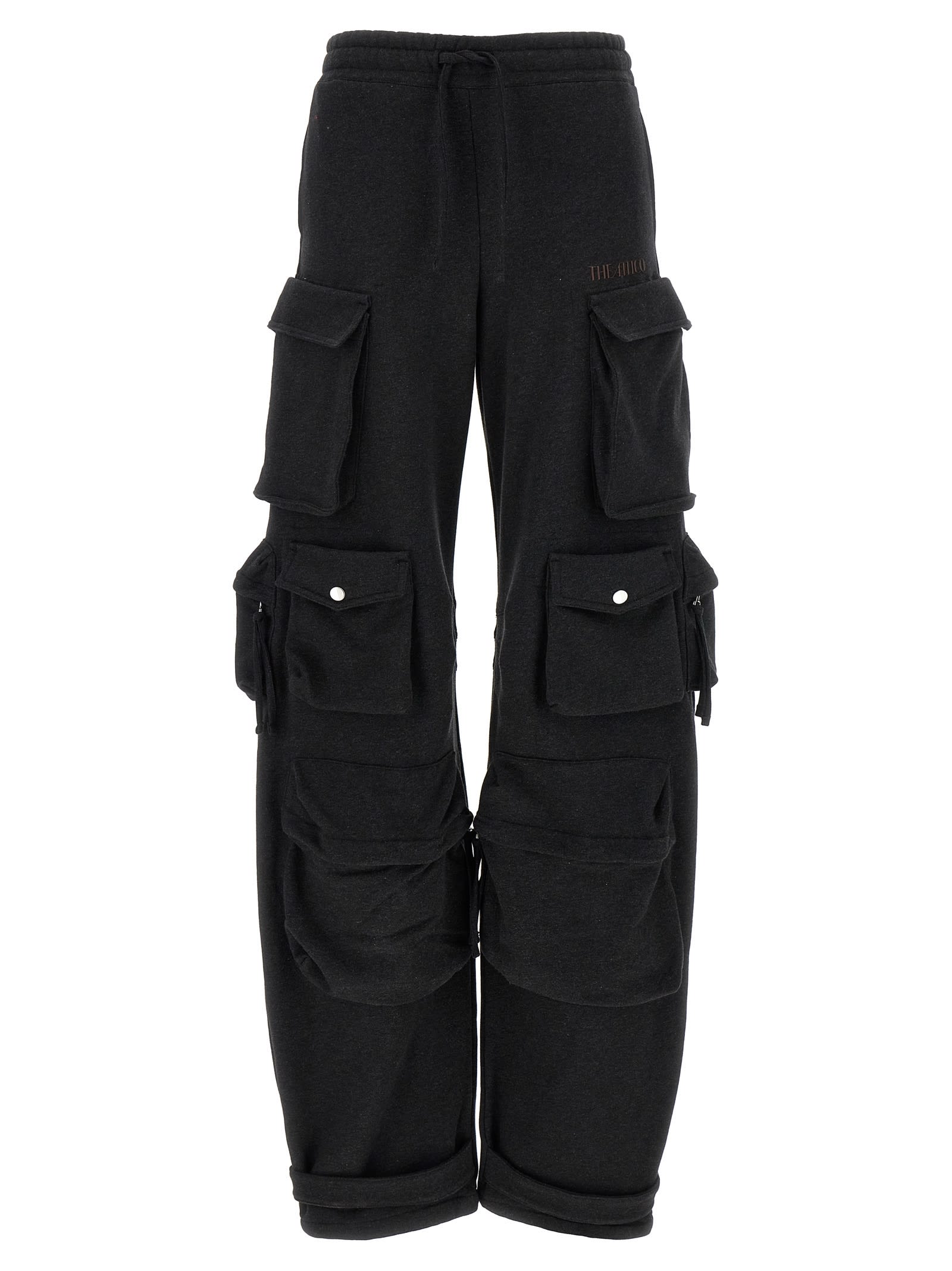 Attico Trousers Cargo Pockets Elastic Waistband